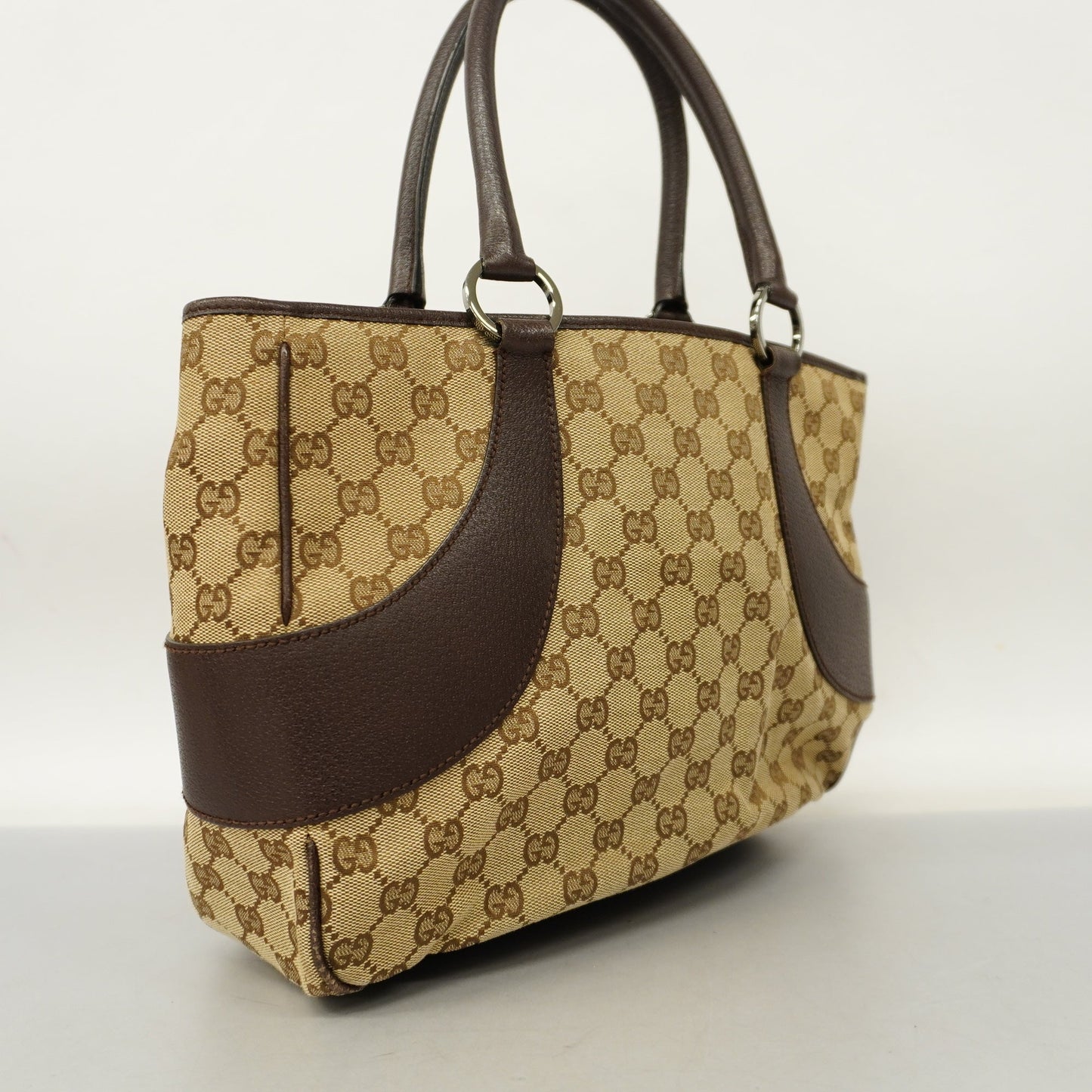 GUCCI GG Canvas 113011 Women's Tote Bag Beige,Brown
