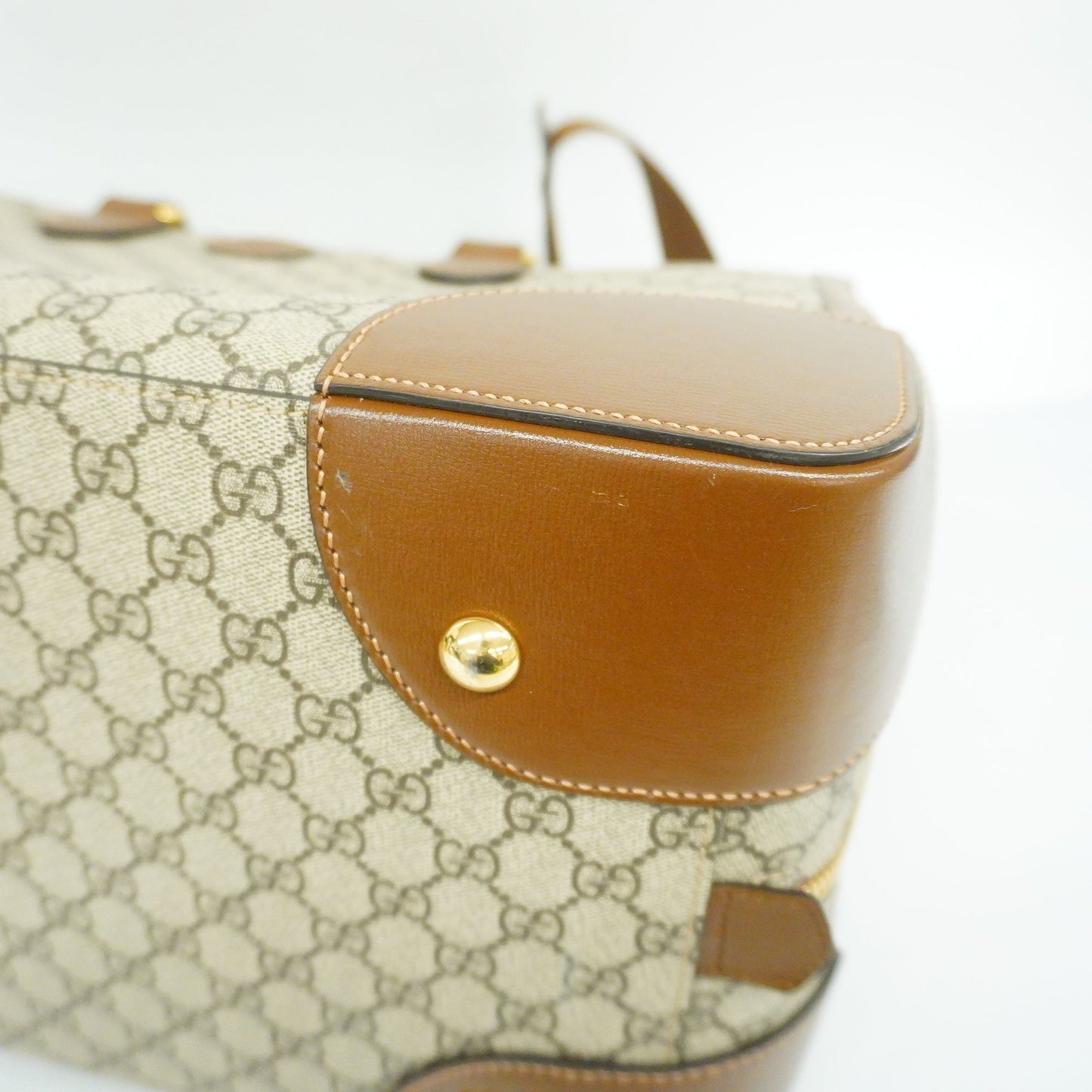 Gucci Interlocking G 322055 Unisex GG Supreme Boston Bag Beige,Brown