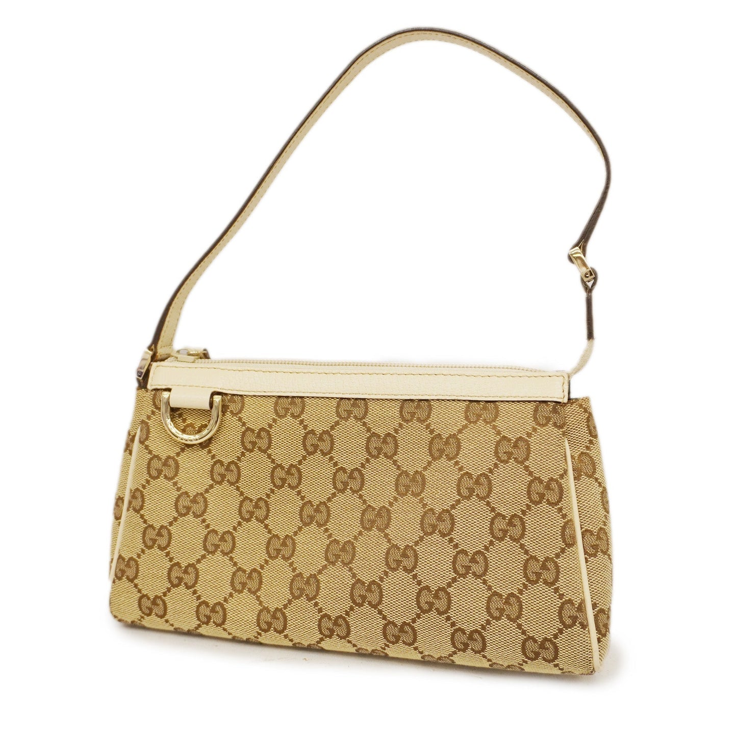 Gucci GG Canvas Pouch 145750 Women's Pouch Beige,Ivory
