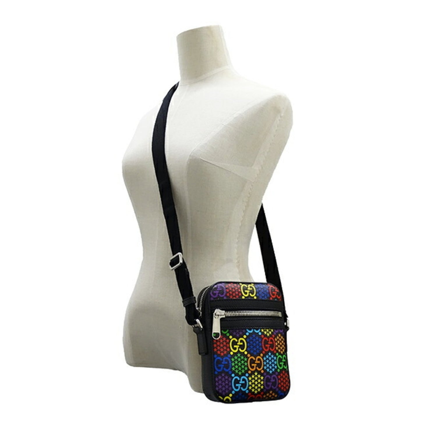 GUCCI bag ladies men's psychedelic shoulder black multicolor 598103