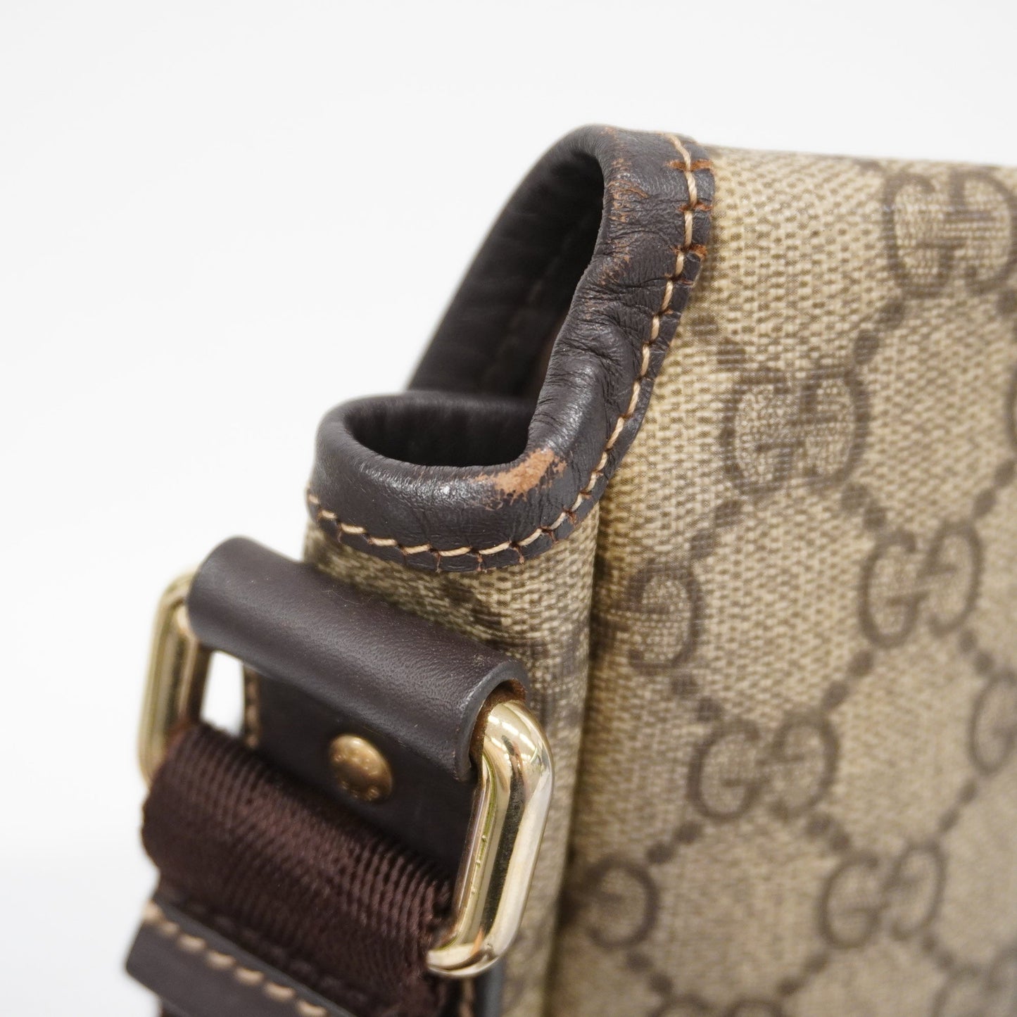GUCCIAuth Shoulder Bag 223666 Women's GG Supreme,Leather Beige,Brown