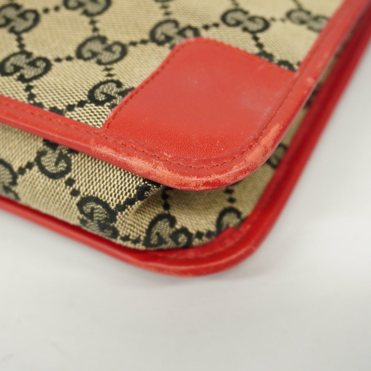 Gucci GG Canvas Shoulder Bag 001 4206 Women's Navy,Red Color