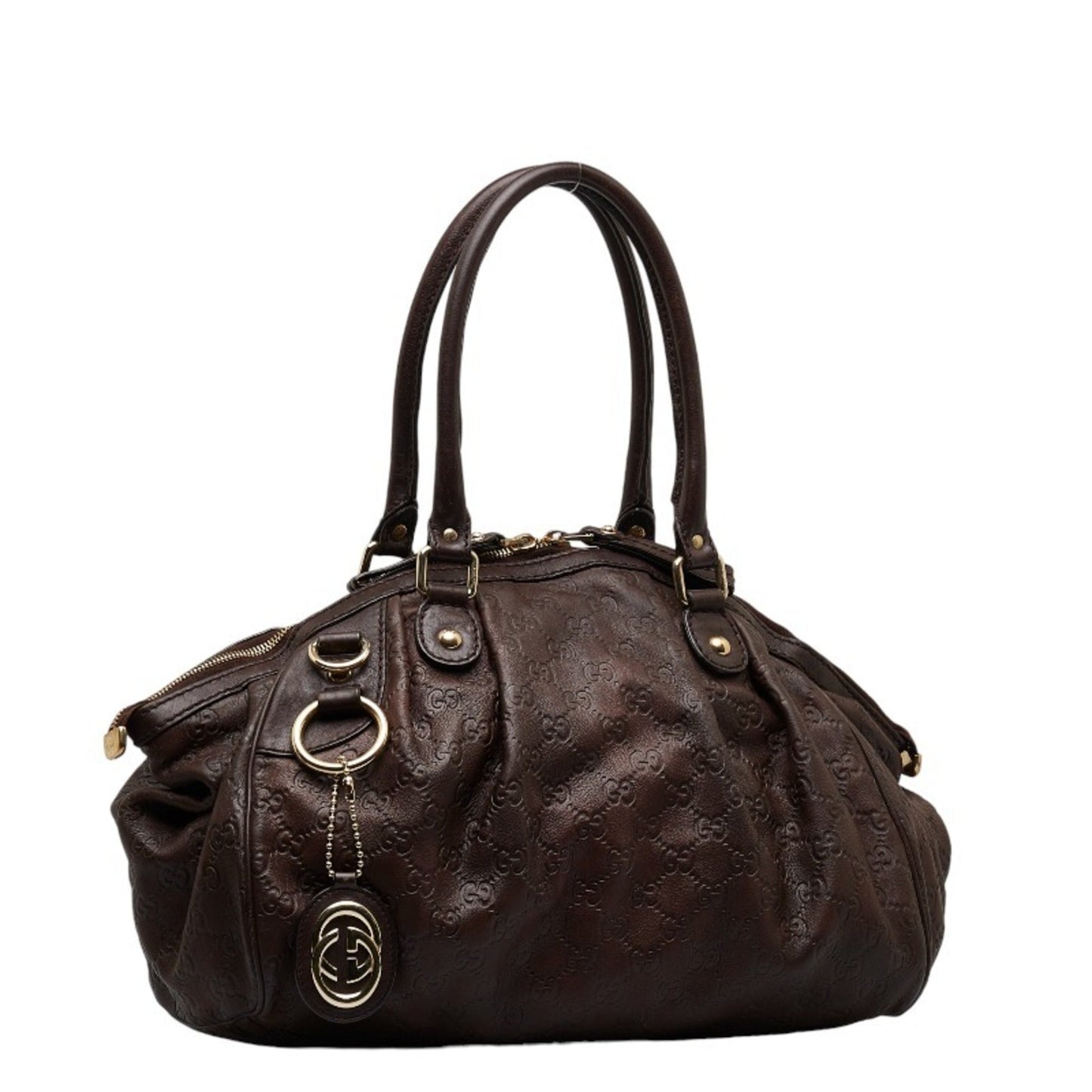 GUCCIsima Sookie Handbag Shoulder Bag 2WAY 223974 Brown Leather Ladies