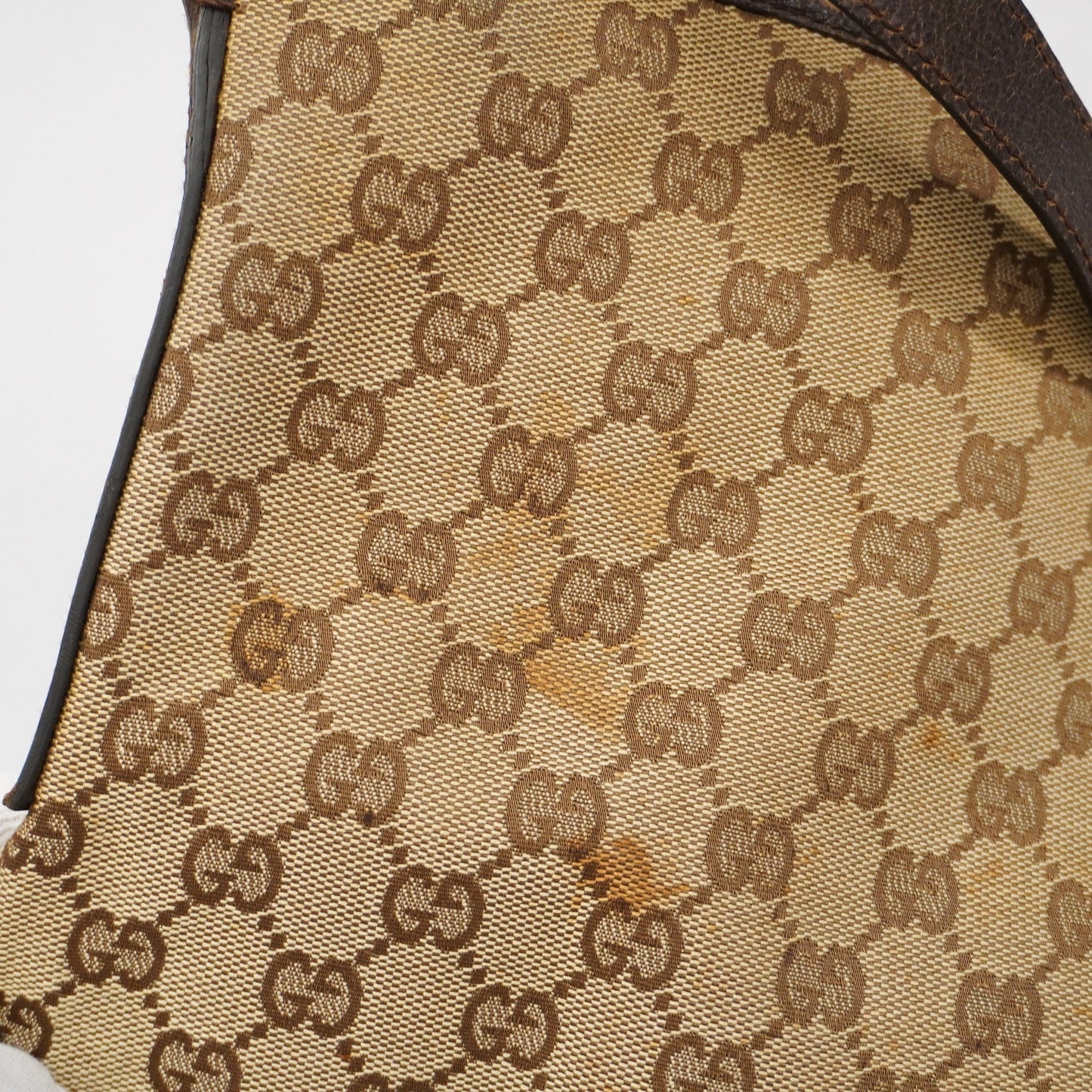 GUCCI GG Canvas Shoulder Bag 113013 Women's Shoulder Bag Beige,Dark Brown