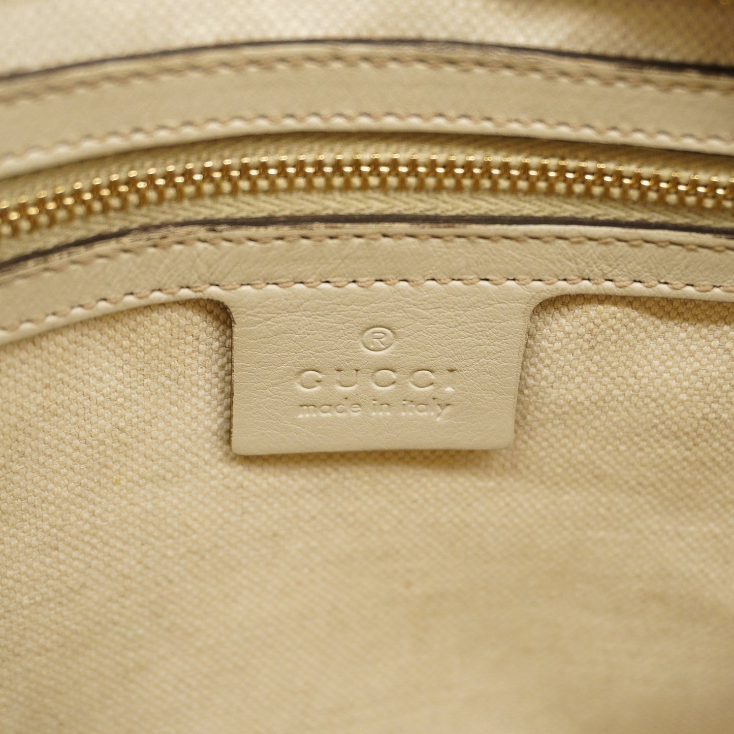 GUCCI ssima Tote Bag Shima 353119 Women's Leather Tote Bag Ivory
