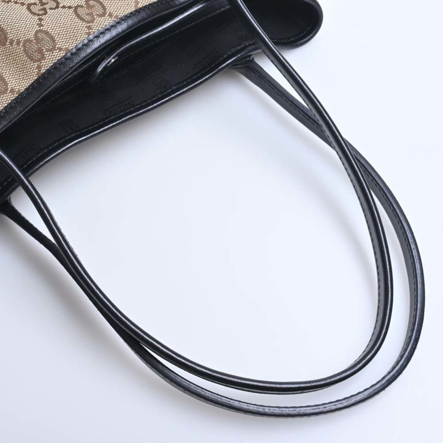 GUCCI GG Canvas Twins Tote Bag 232957 Beige/Black Women's
