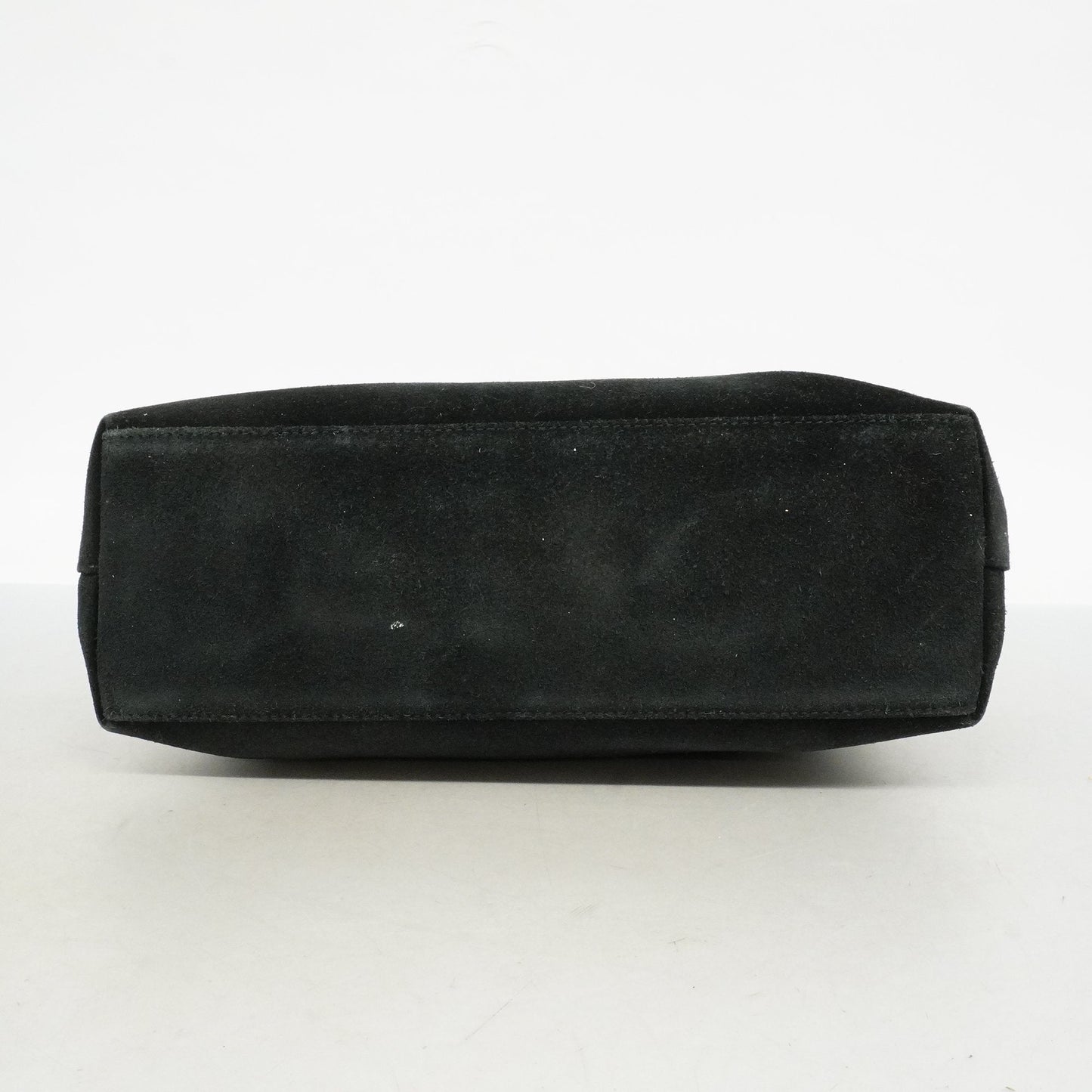 Gucci Bamboo Offdia 001 3244 Women's Suede Shoulder Bag Black