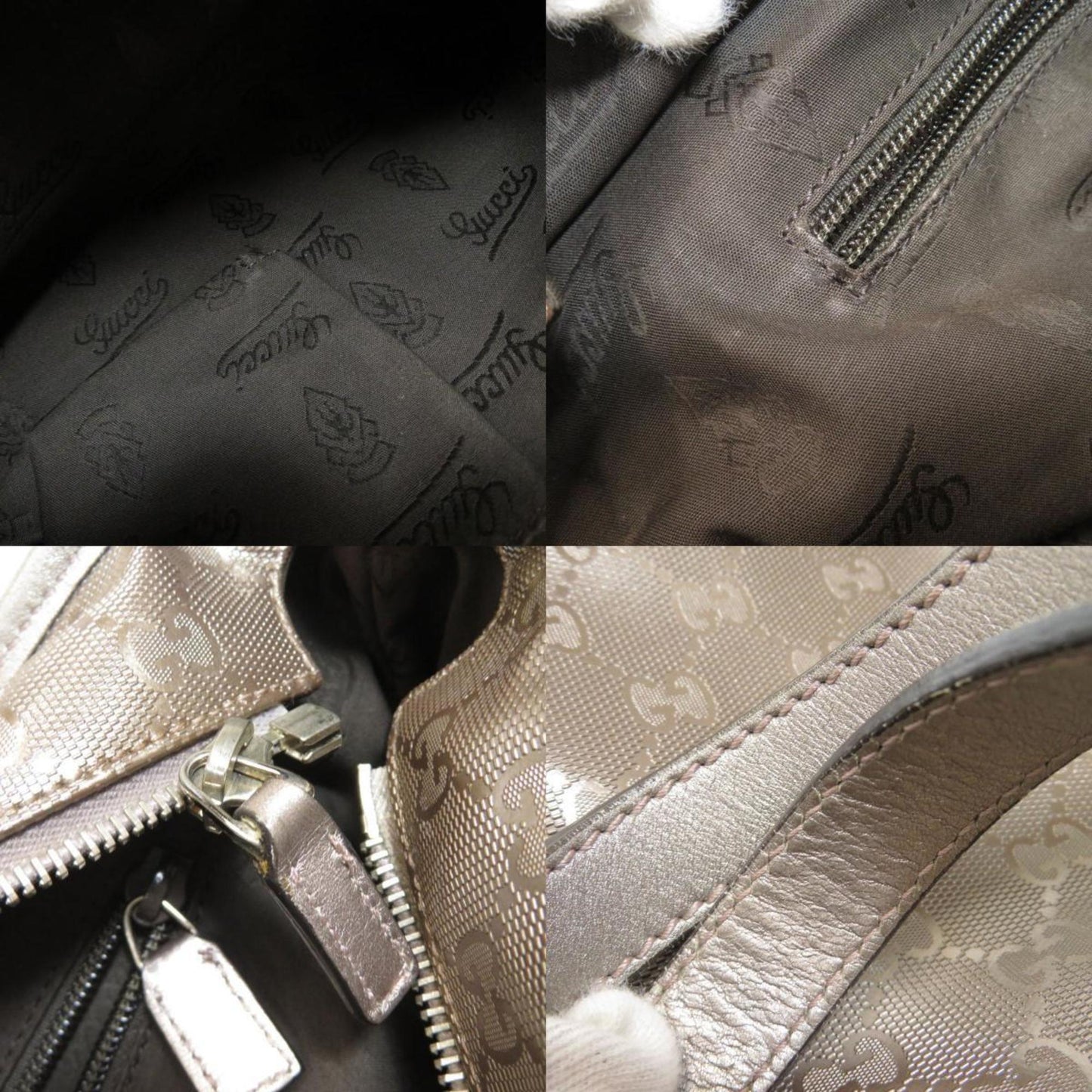 Gucci 211138 Imprimate Tote Bag PVC Leather Ladies