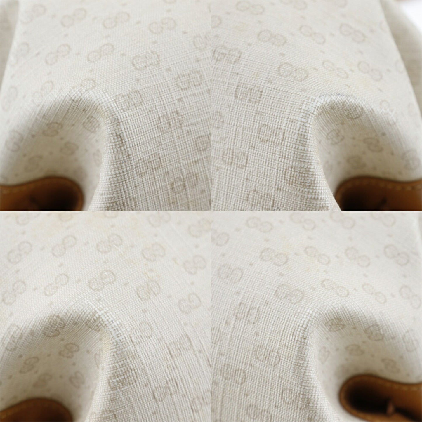 GUCCI Old Shoulder Bag 077-115-5770 PVC Coated Canvas Made in Italy Beige Crossbody Zipper Women's
