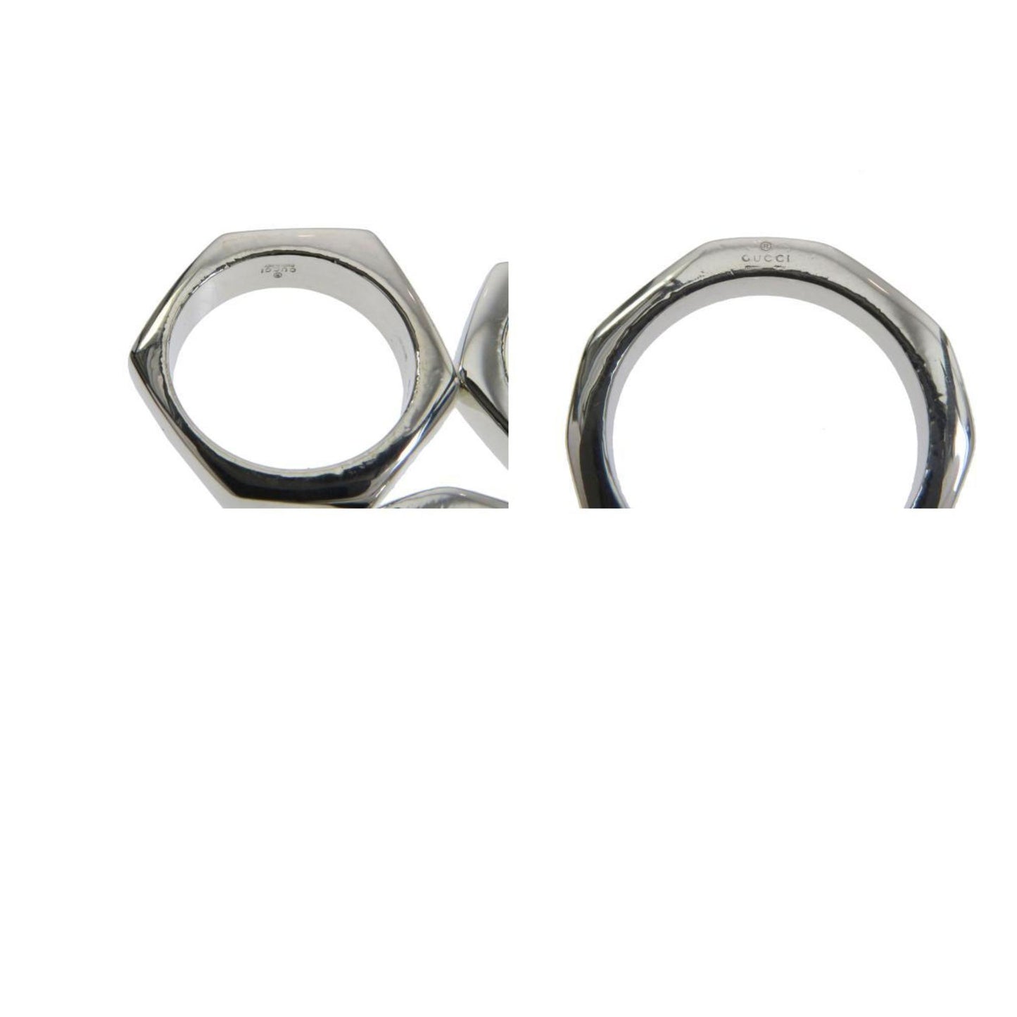Gucci Triple Hexagon 3 Set Ring/Ring Silver Ladies GUCCI