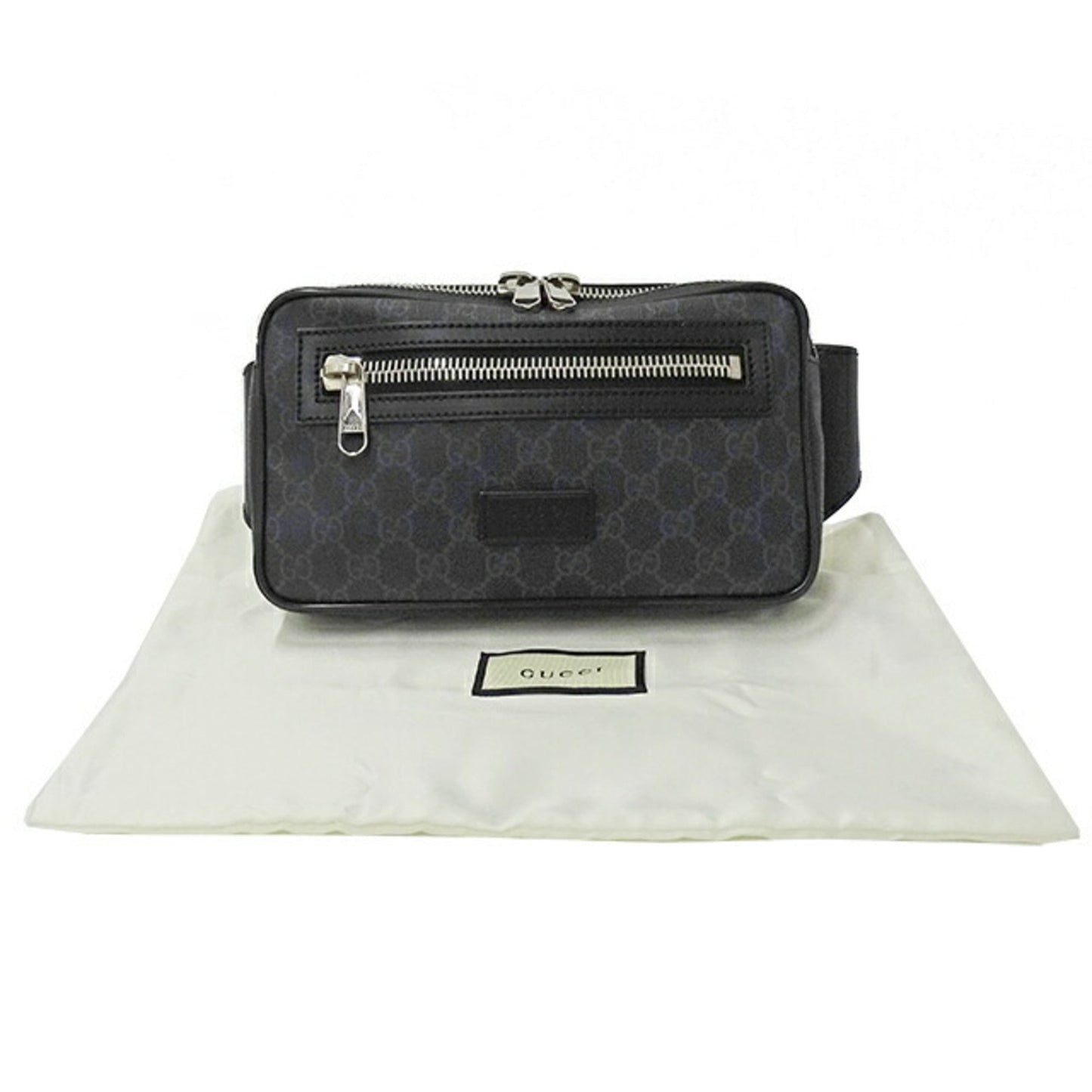 GUCCI bag men's body waist belt black 474293