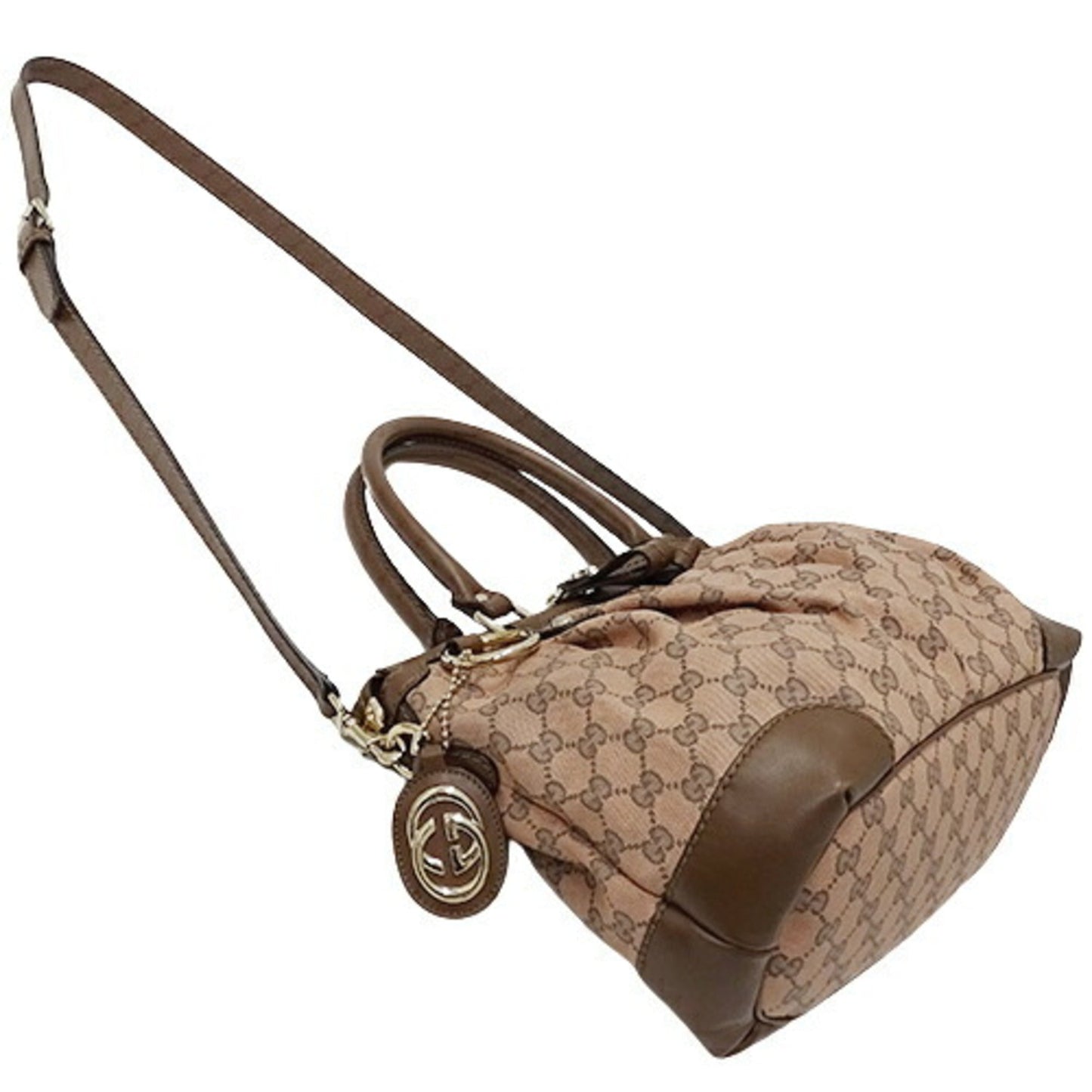 Gucci Bag ladies handBag shoulder 2way GG canvas Sookie pink brown 247902