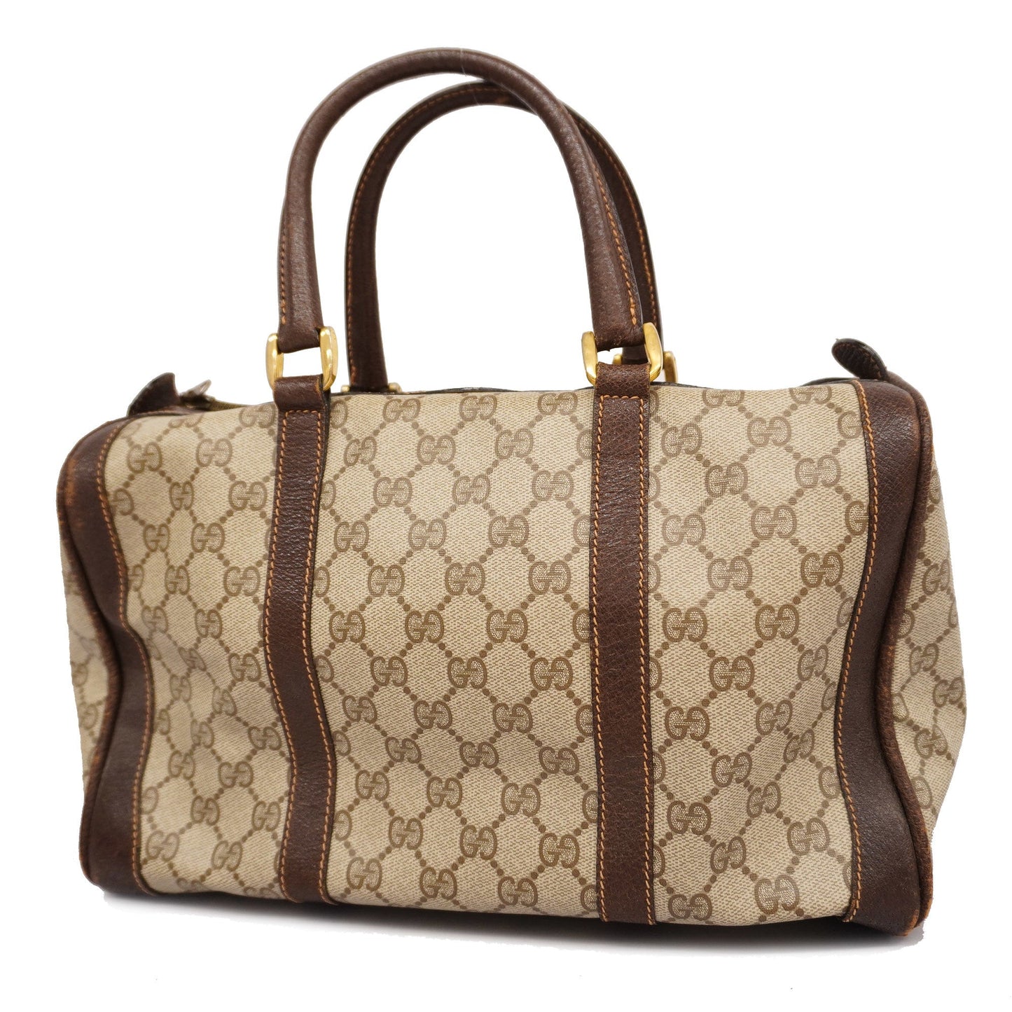GUCCI GG Supreme GG Supreme 98 002 468 Women's PVC,Leather Handbag Beige