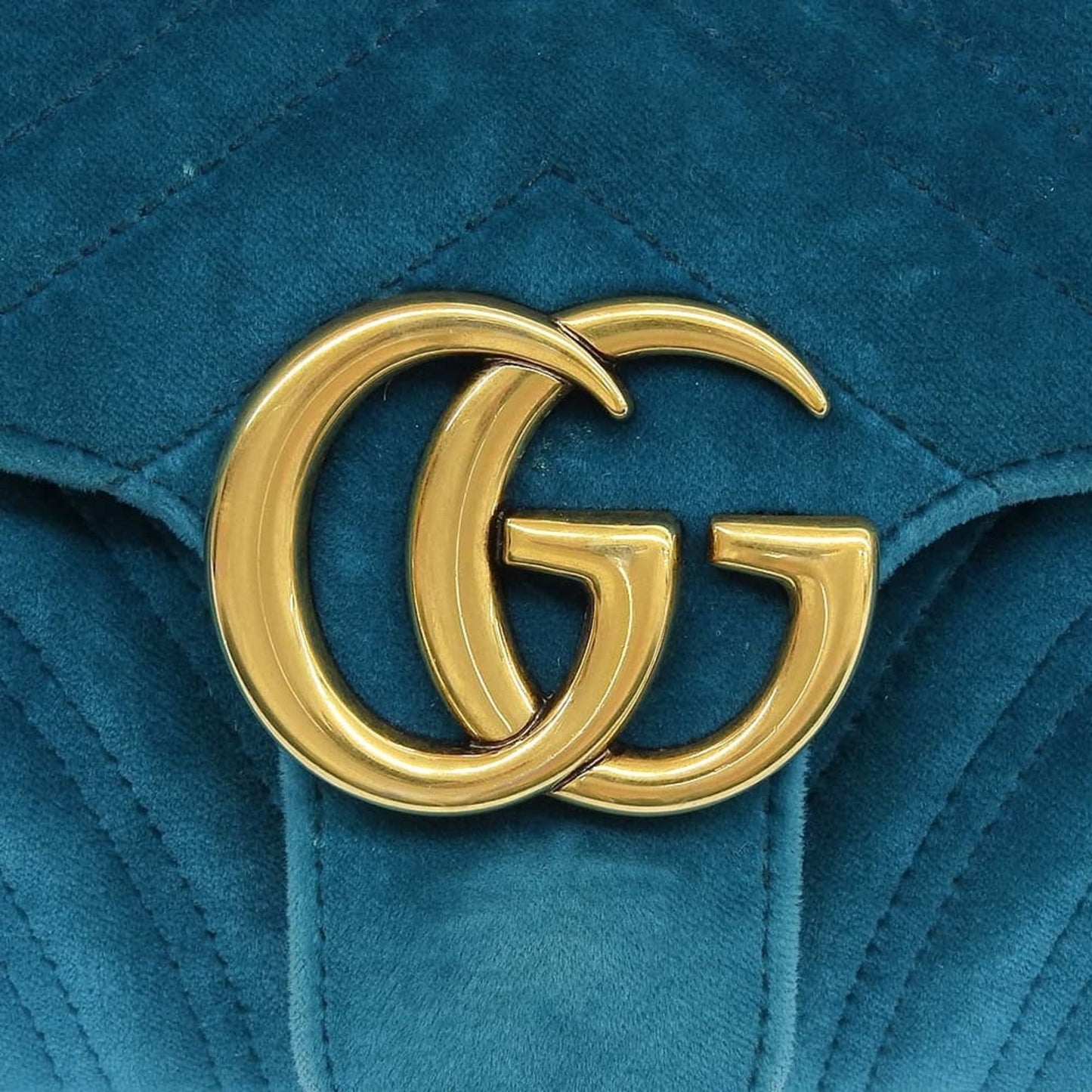 GUCCI GG Marmont Velvet Suede Buckskin Heart Chain Shoulder Bag 443497 591693