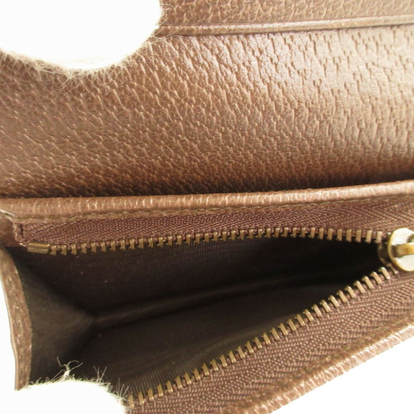 Gucci 658244 Jumbo GG Bamboo Canvas Leather Brown Bifold Wallet 0153