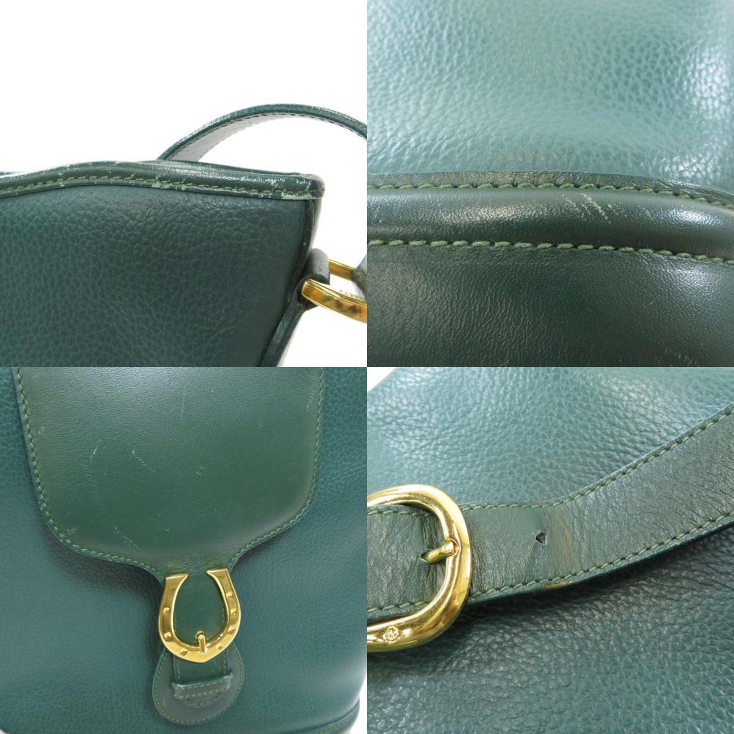 Gucci 001 084 1200 metal fittings motif shoulder bag leather ladies GUCCI