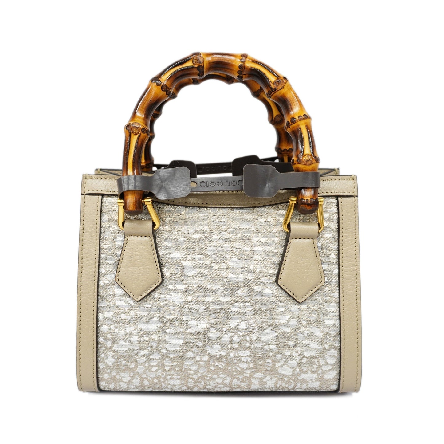 GUCCI 2way Bag Diana 702732 Leather,Canvas Handbag,Shoulder Bag Grayish