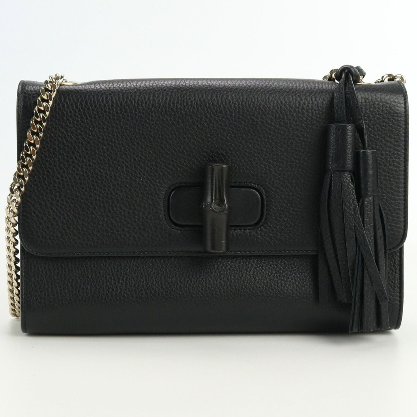 GUCCI Bamboo Chain Shoulder 387611 Bag Leather Women's
