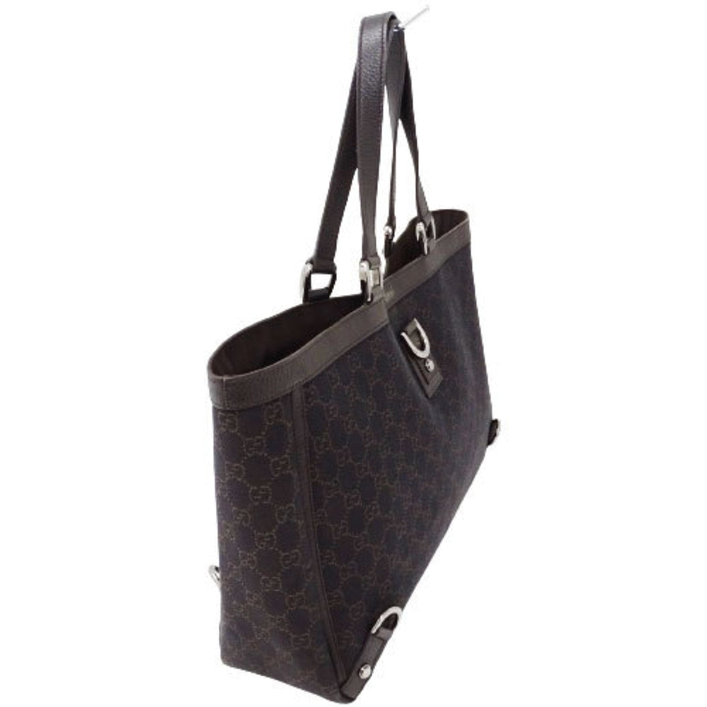 Gucci Bag Ladies Tote Shoulder GG Canvas 293580 Dark Brown