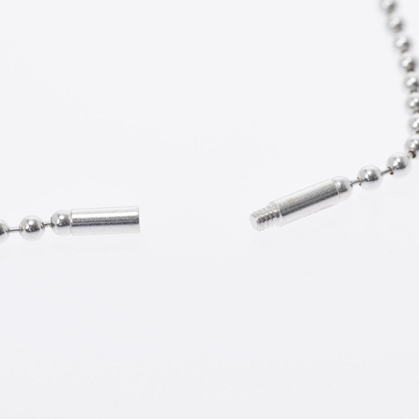 Gucci 2P diamond dock tag unisex K18WG necklace