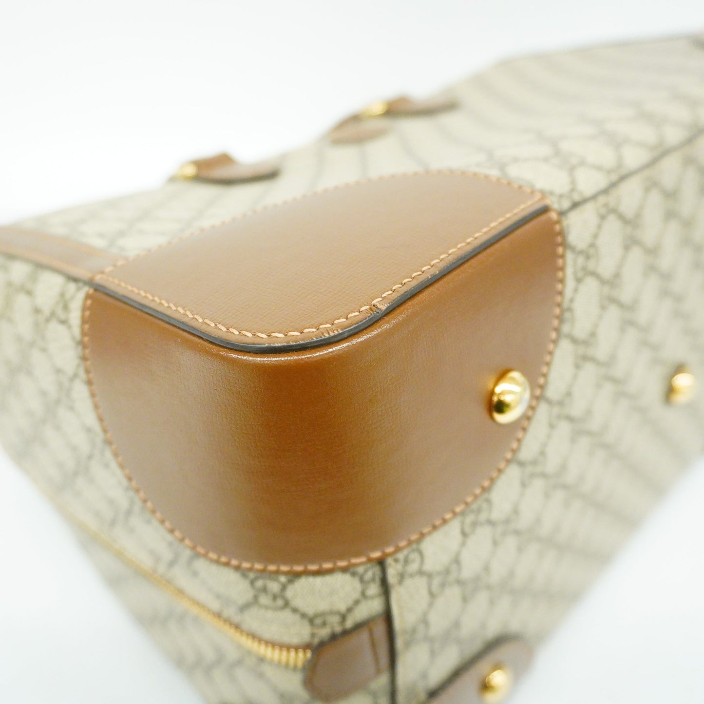 GUCCI Interlocking G 322055 Unisex GG Supreme Boston Bag Beige,Brown