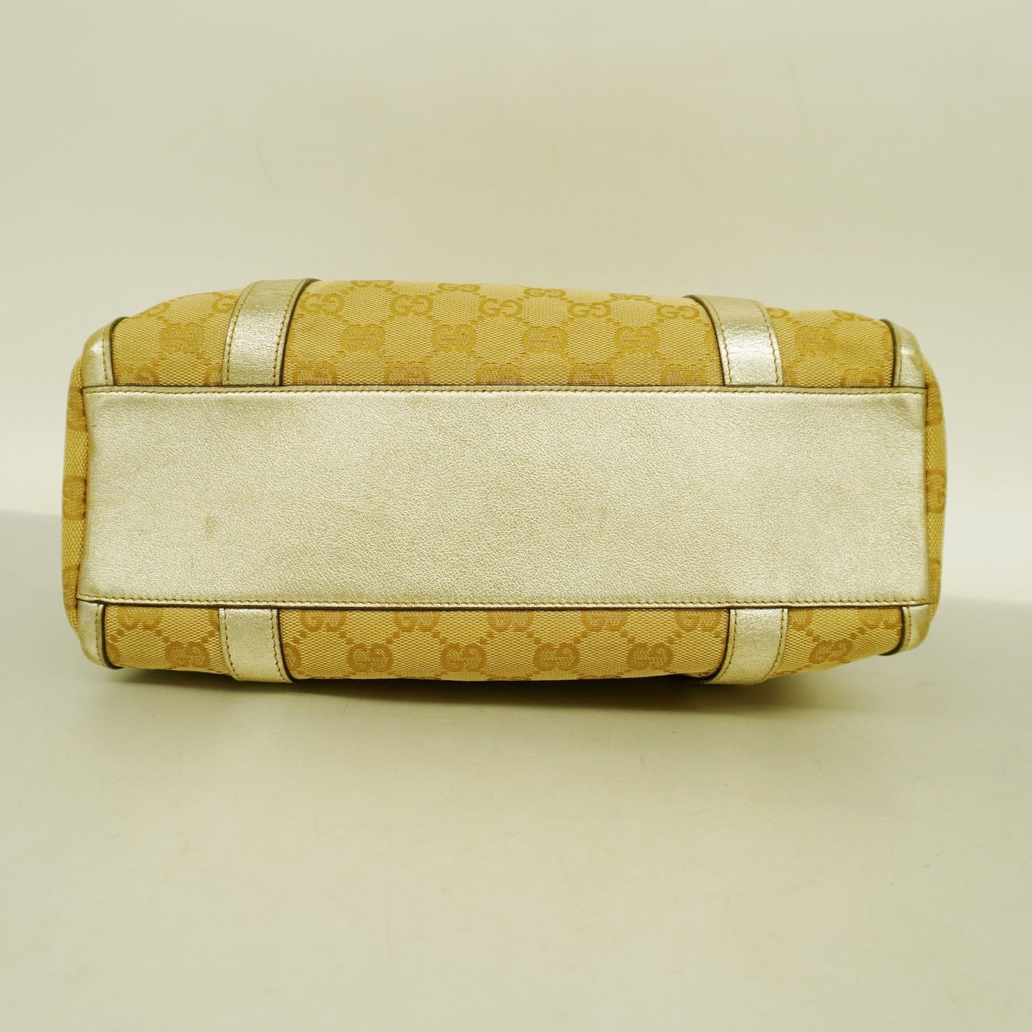 GUCCIAuth GG Canvas Handbag 130942 Women's Handbag Beige,Gold