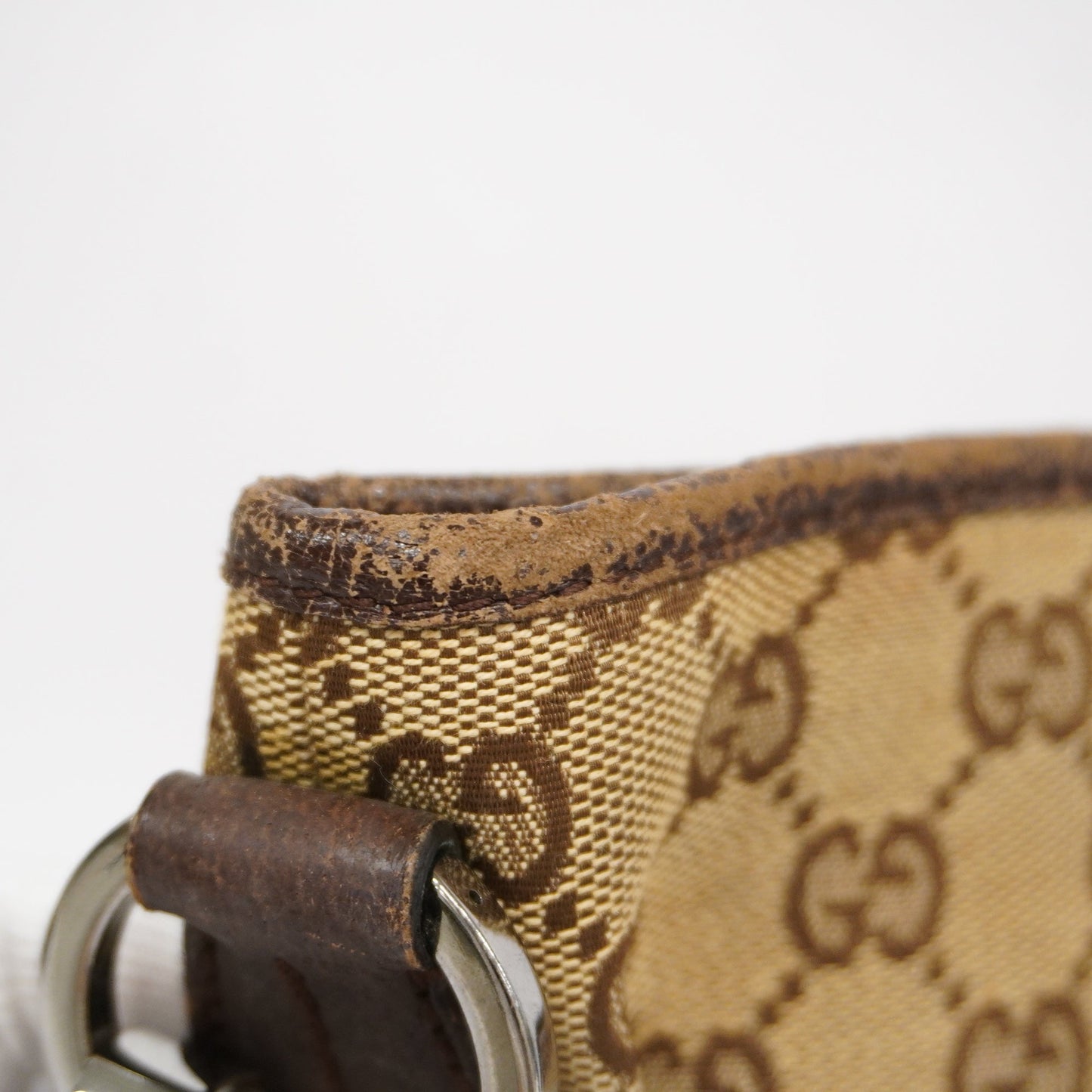 GUCCI GG Canvas Shoulder Bag 113013 Women's Shoulder Bag Beige,Dark Brown
