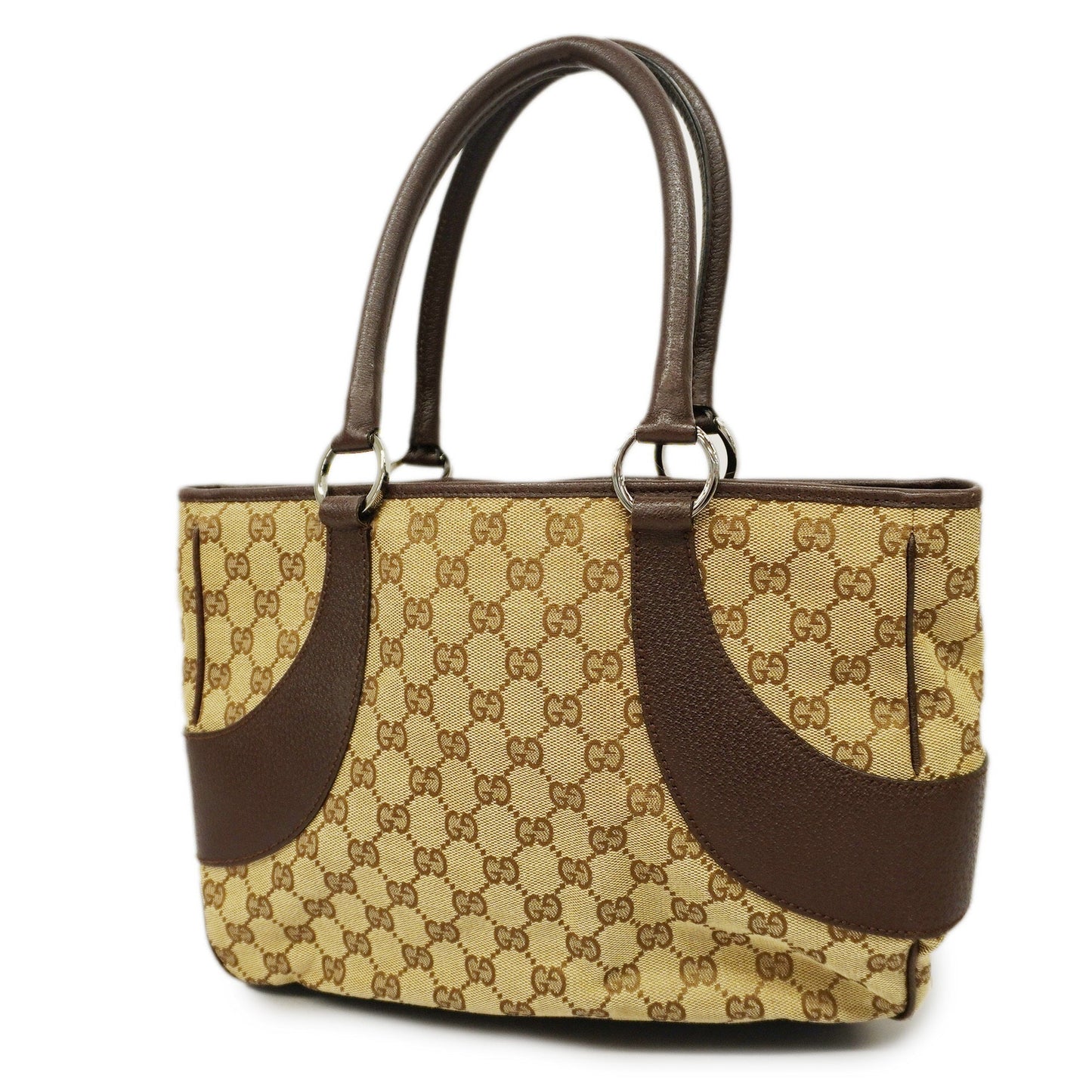 GUCCI GG Canvas 113011 Women's Tote Bag Beige,Brown