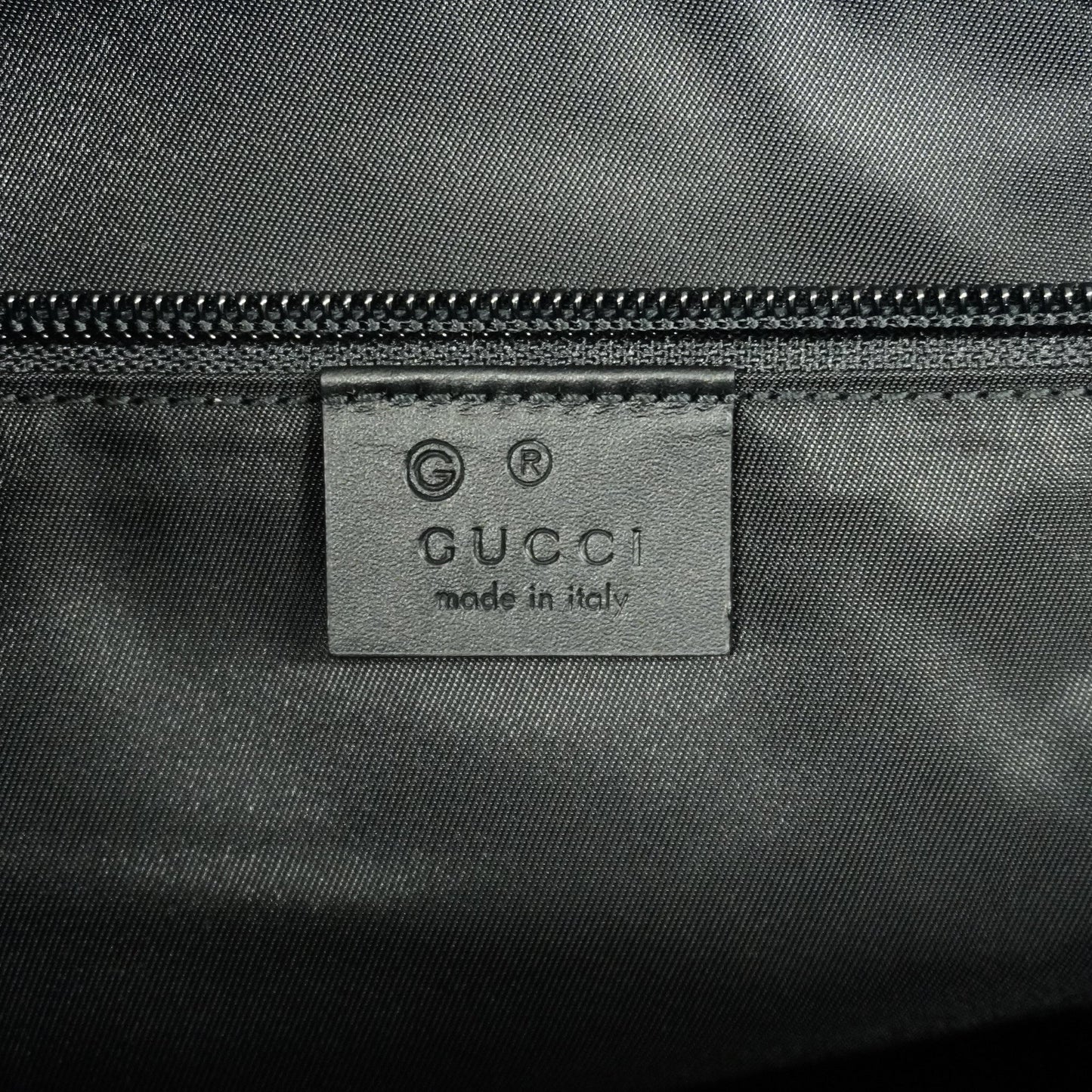 GUCCI Sherry Line Women's Canvas Tote Bag Black