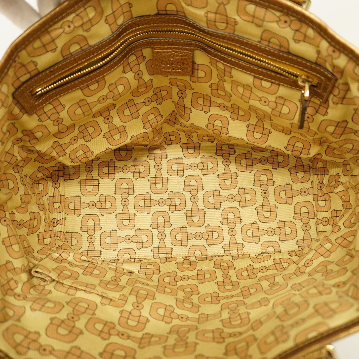 GUCCIAuth Sherry Line Tote Bag 137396 Women's GG Canvas,Leather Beige,Gold