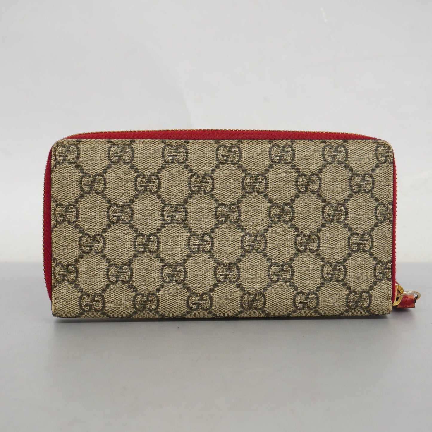 Gucci Mystic Cat 499382 Gold Hardware Women's GG Supreme,Leather Wallet