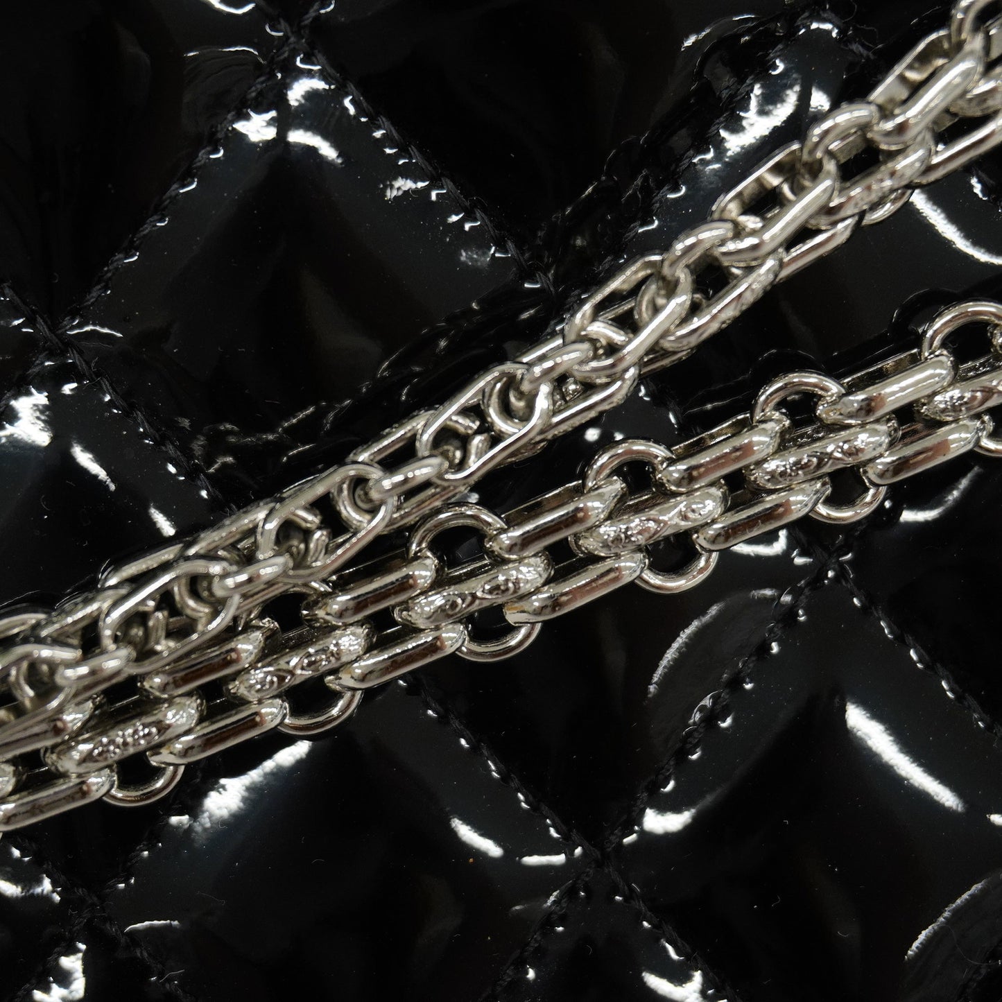 CHANEL Matelasse Shoulder Bag Chain Shoulder Women's Patent Leather Black