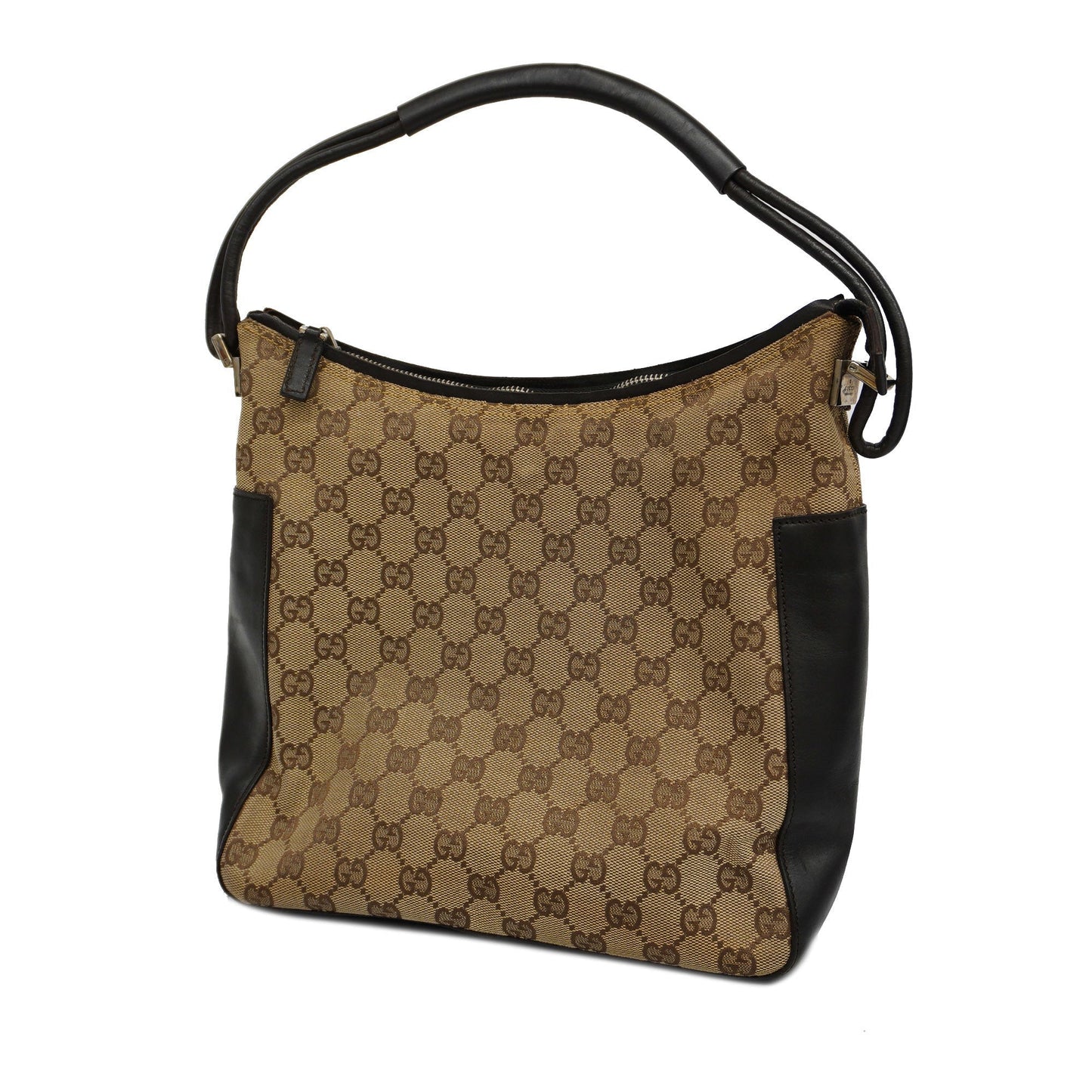 GUCCIAuth GG Canvas Shoulder Bag 001 3766 Women's Leather Shoulder Bag Beige