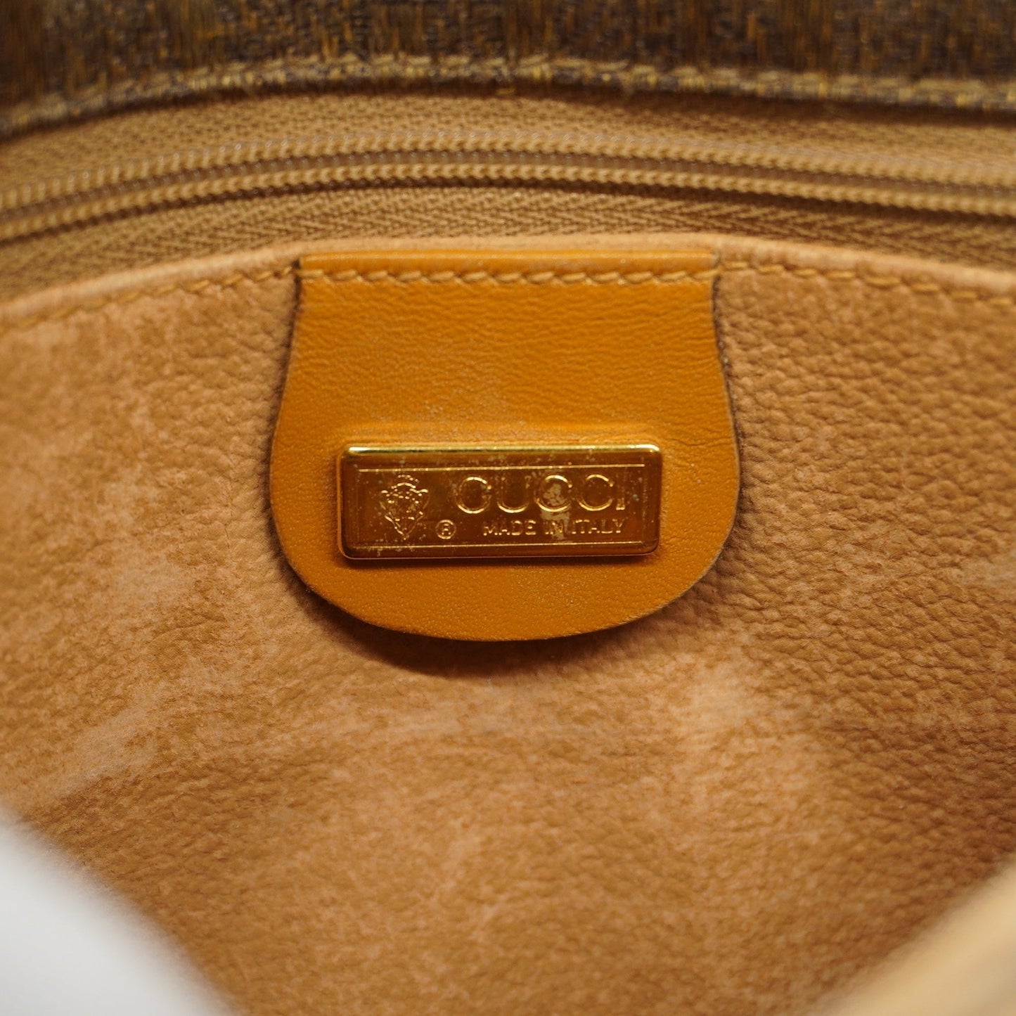 GUCCI Old 001 14 0712 Women's Leather,PVC Shoulder Bag Beige