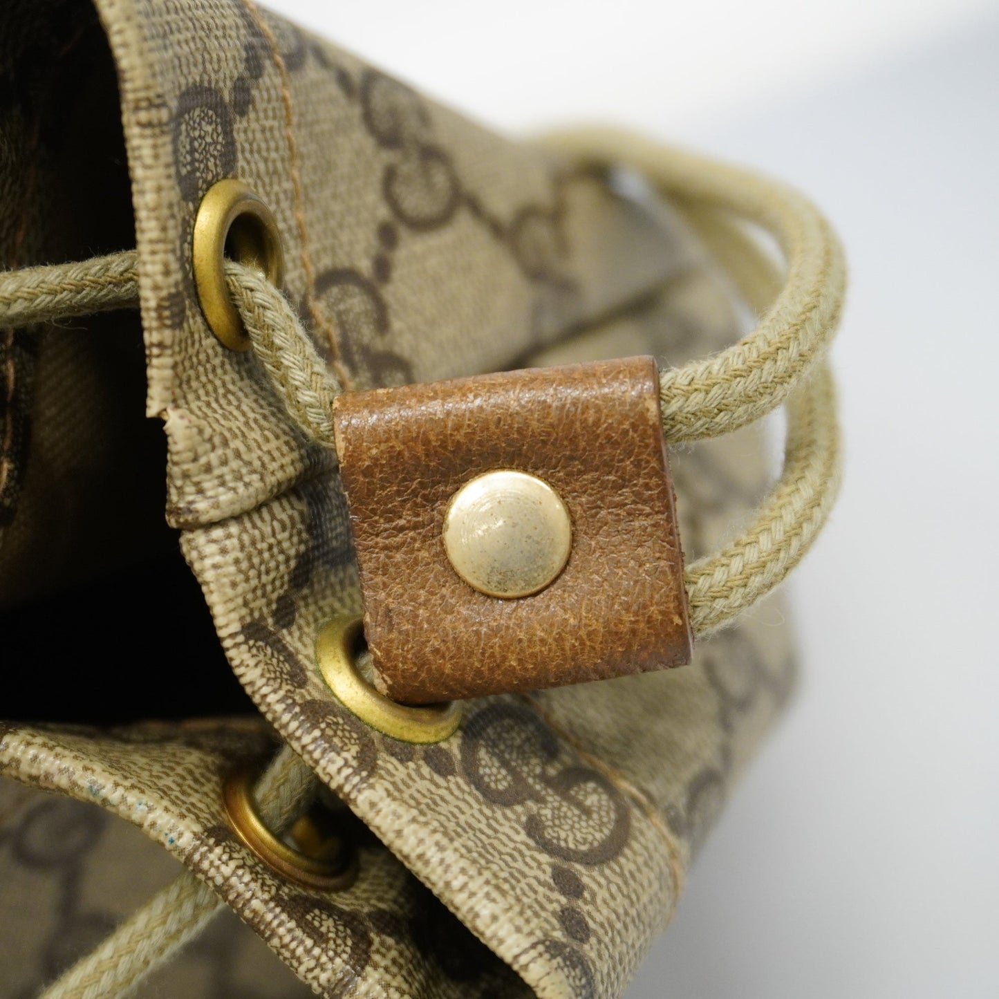 Gucci Old 97 19 302 Leather,GG Supreme Shoulder Bag Beige