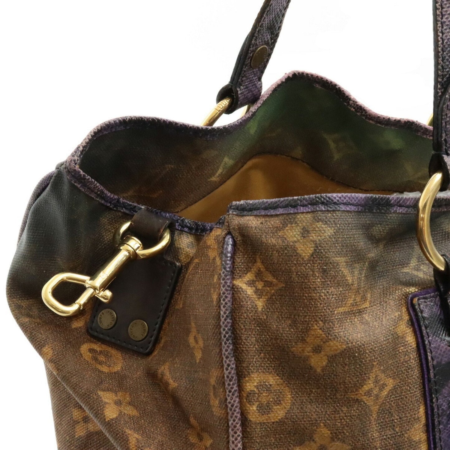 LOUIS VUITTON Monogram Jokes Heartbreak Tote Bag Large Shoulder Violet M95740