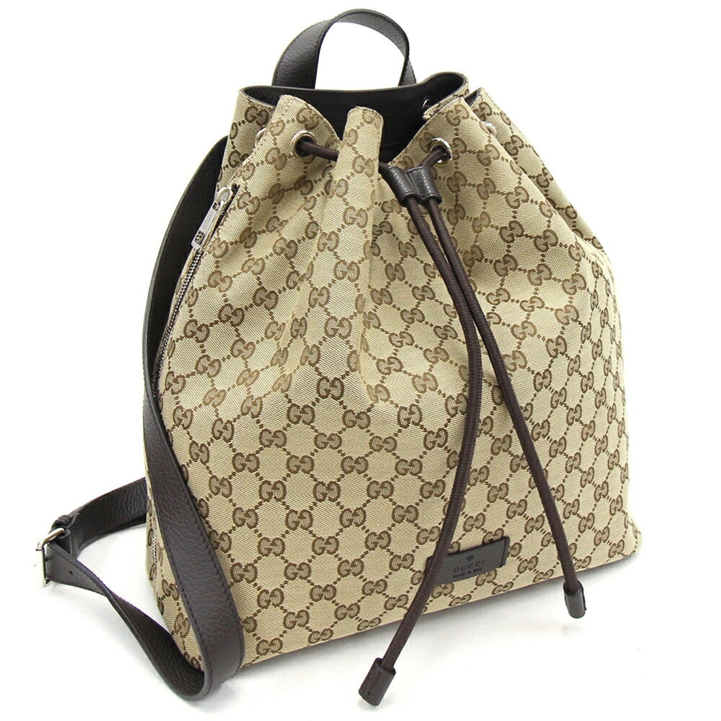 Gucci Backpack GG Canvas 449175 Beige Leather Men Women