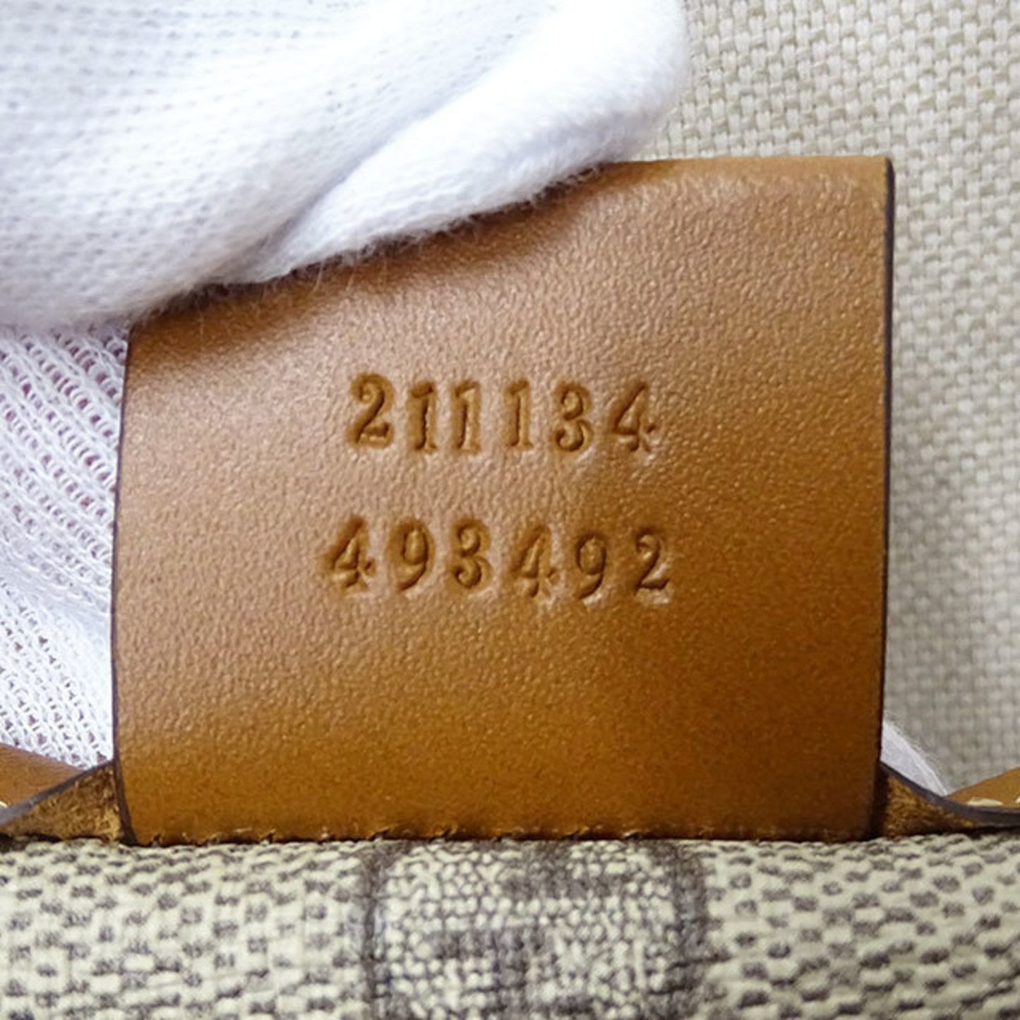 Gucci Bag Ladies Tote GG Plus Sherry Greige 211134