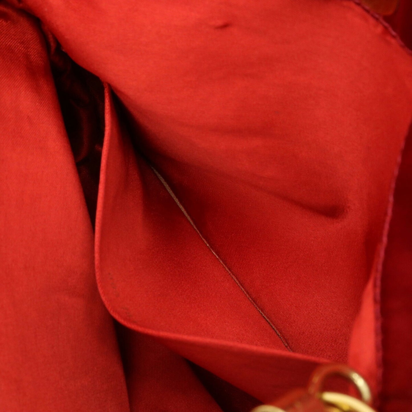 GUCCI Bamboo Handbag Shoulder Bag Satin Red 005.781.0315