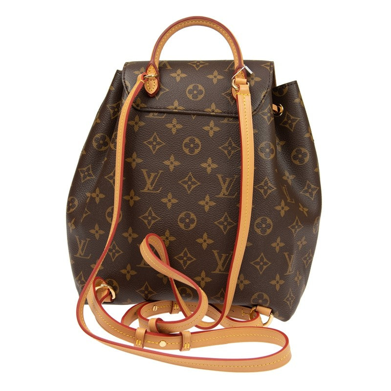 Louis Vuitton Montsouris Monogram Canvas Leather Backpack