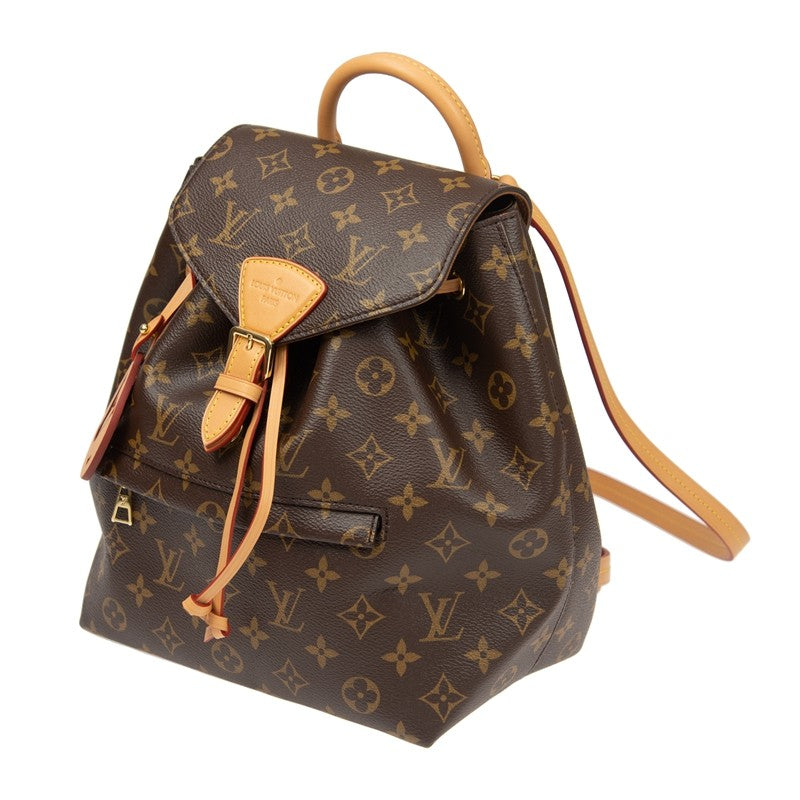 Louis Vuitton Montsouris Monogram Canvas Leather Backpack