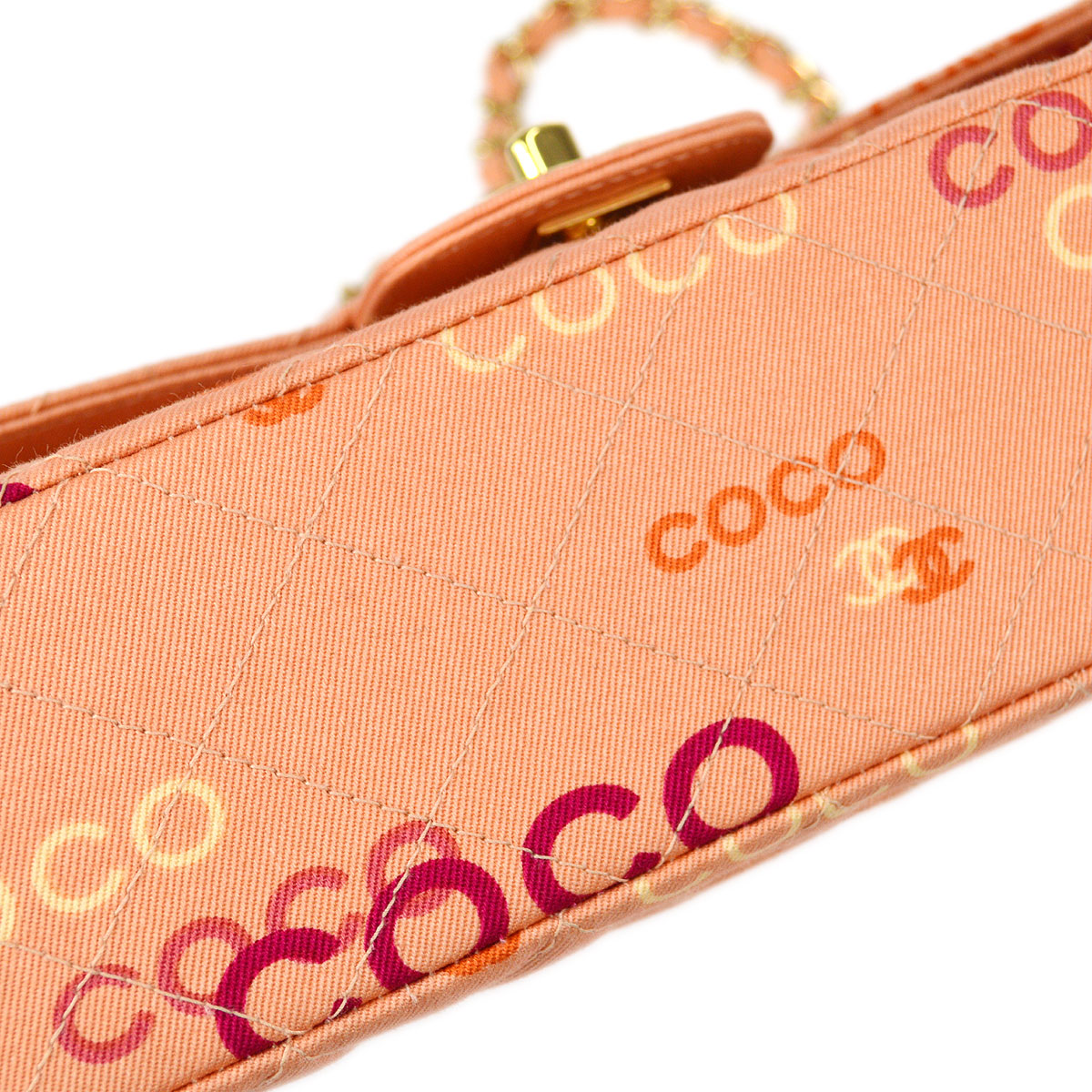CHANEL COCO Classic Double Flap Medium Shoulder Bag Pink