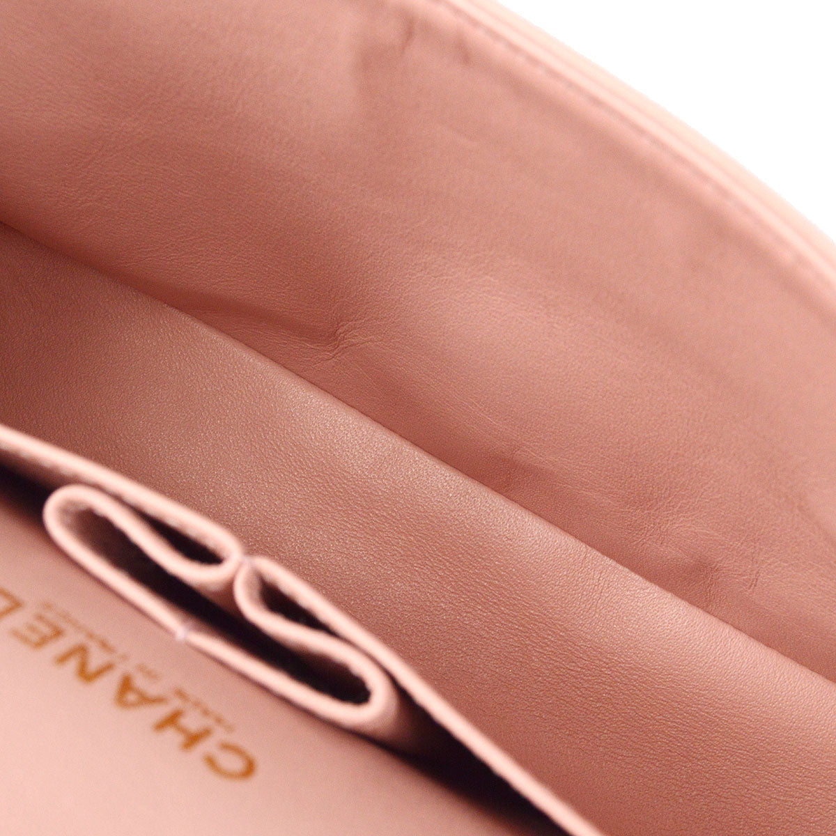 CHANEL Classic Double Flap Medium Shoulder Bag Pink Lambskin