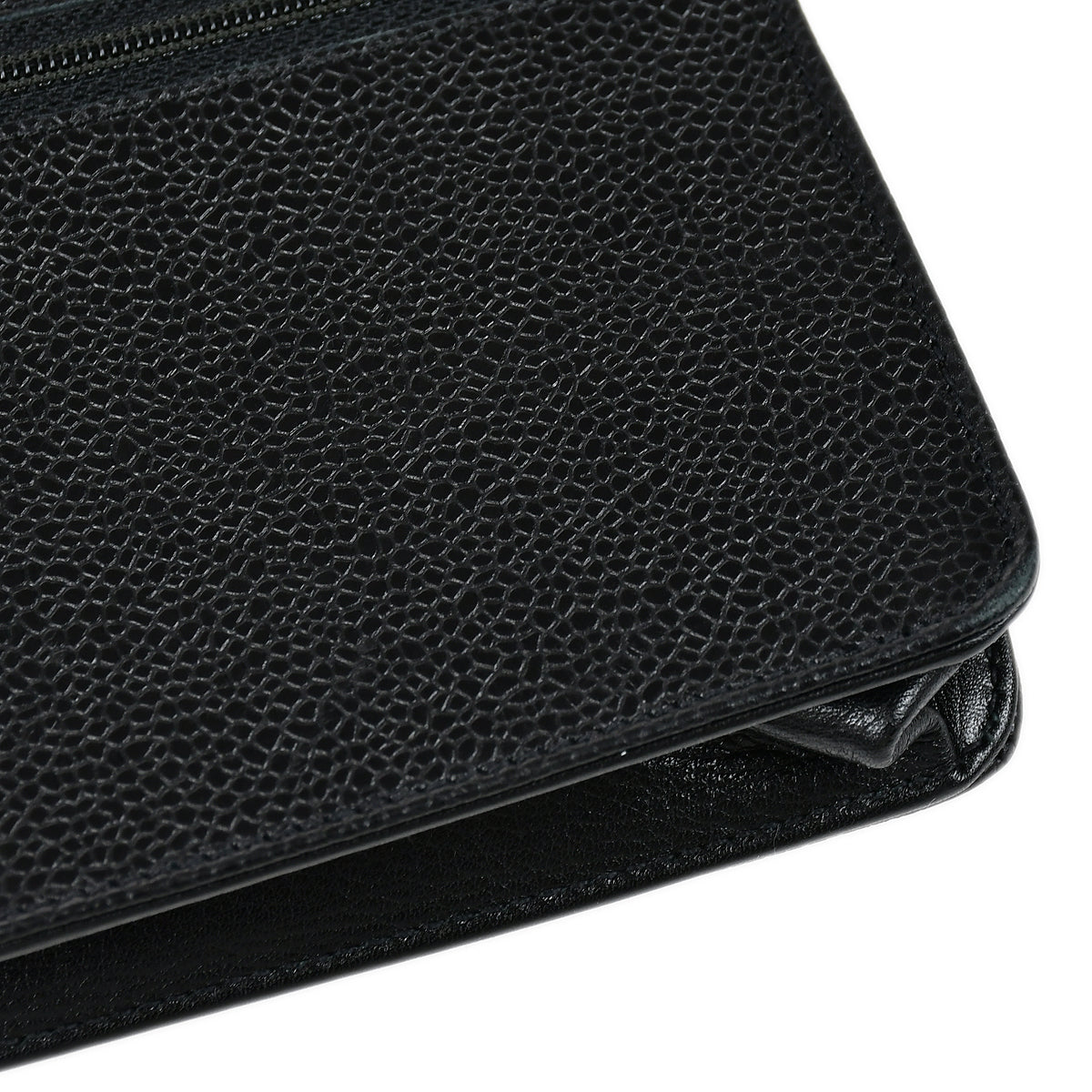 Chanel WOC Chain Shoulder Wallet Bag Black Caviar 97644