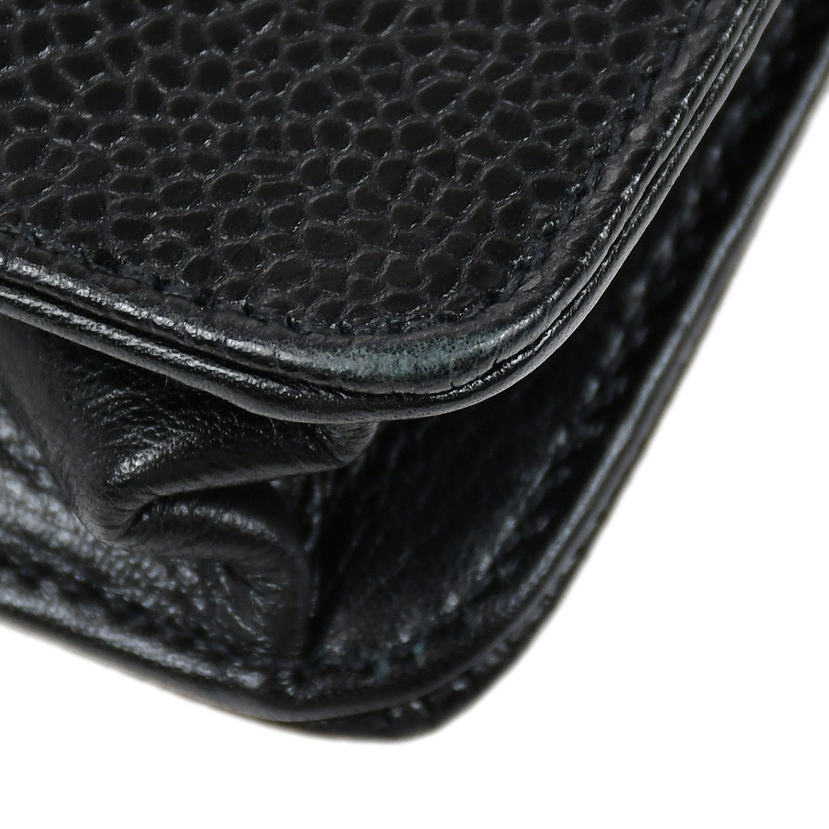 Chanel WOC Chain Shoulder Wallet Bag Black Caviar 97644