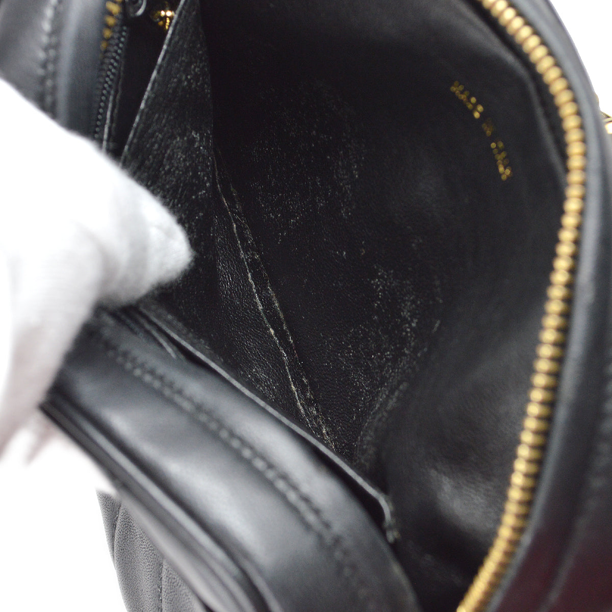 Chanel Chain Shoulder Bag Black Lambskin