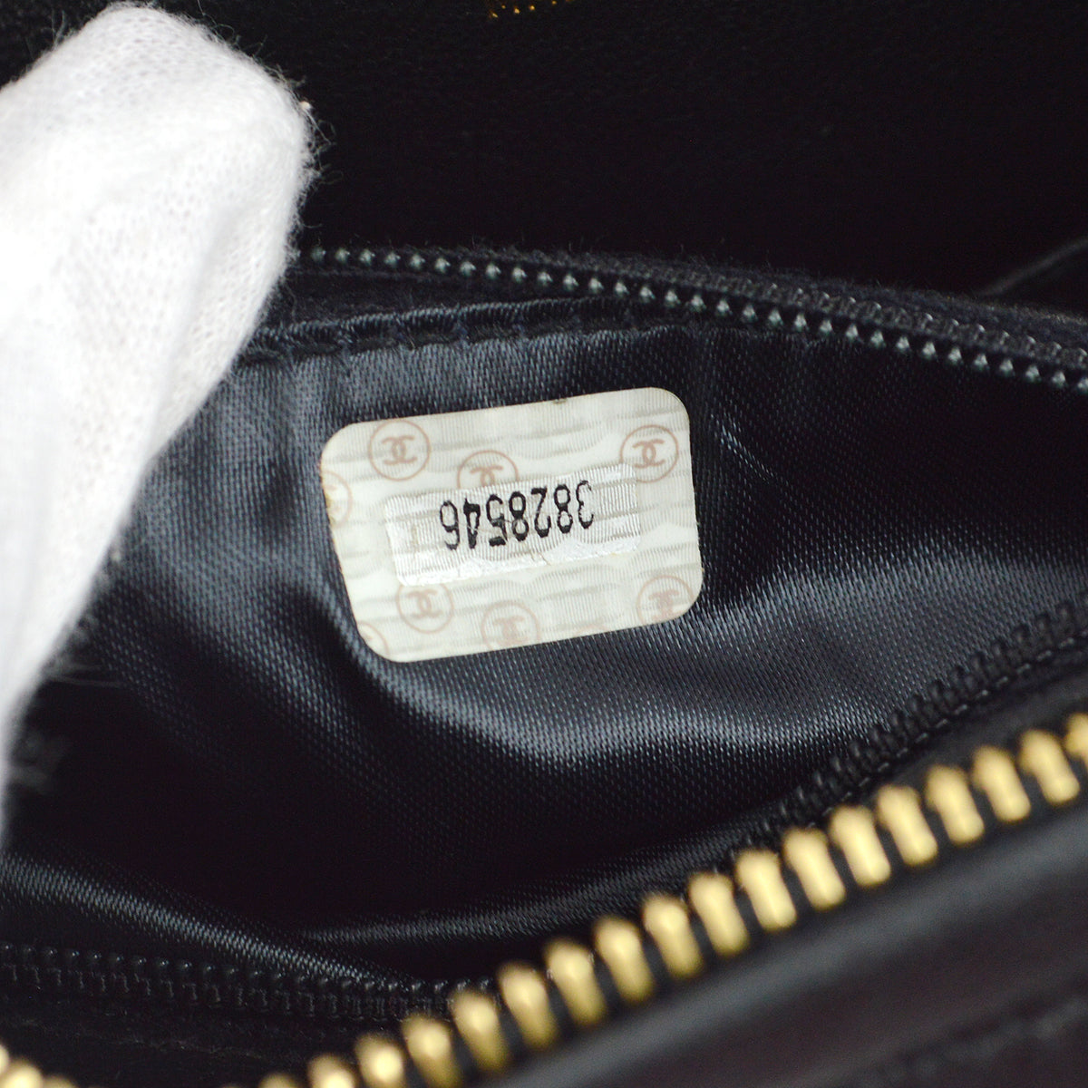 Chanel Chain Shoulder Bag Black Lambskin