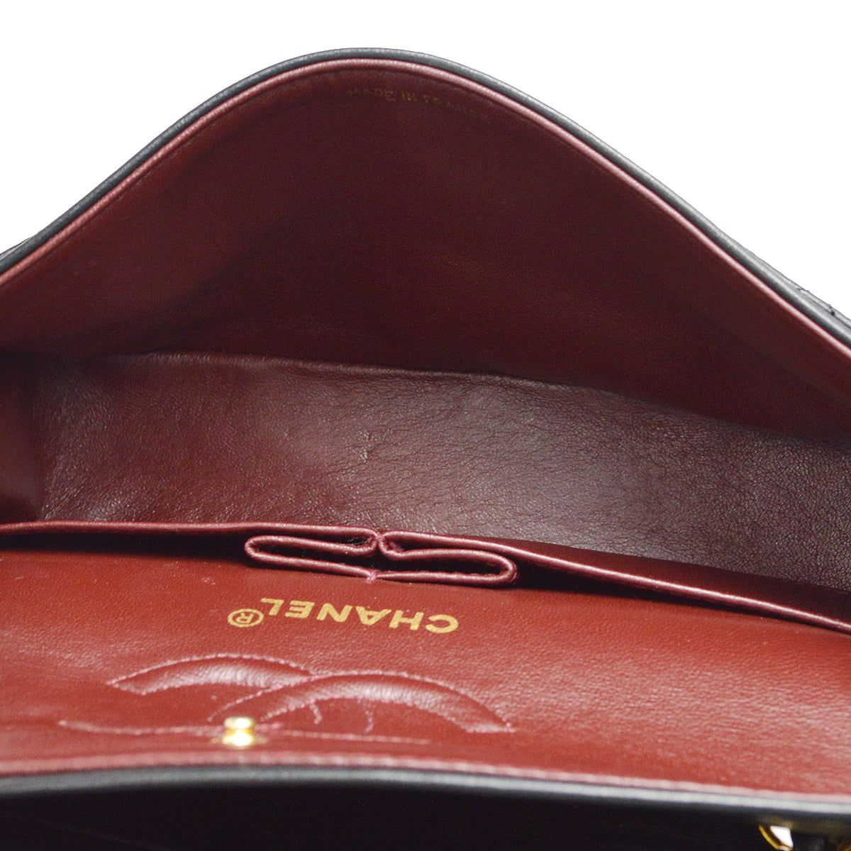 Chanel 1989-1991 Classic Double Flap Small Shoulder Bag Black Lambskin