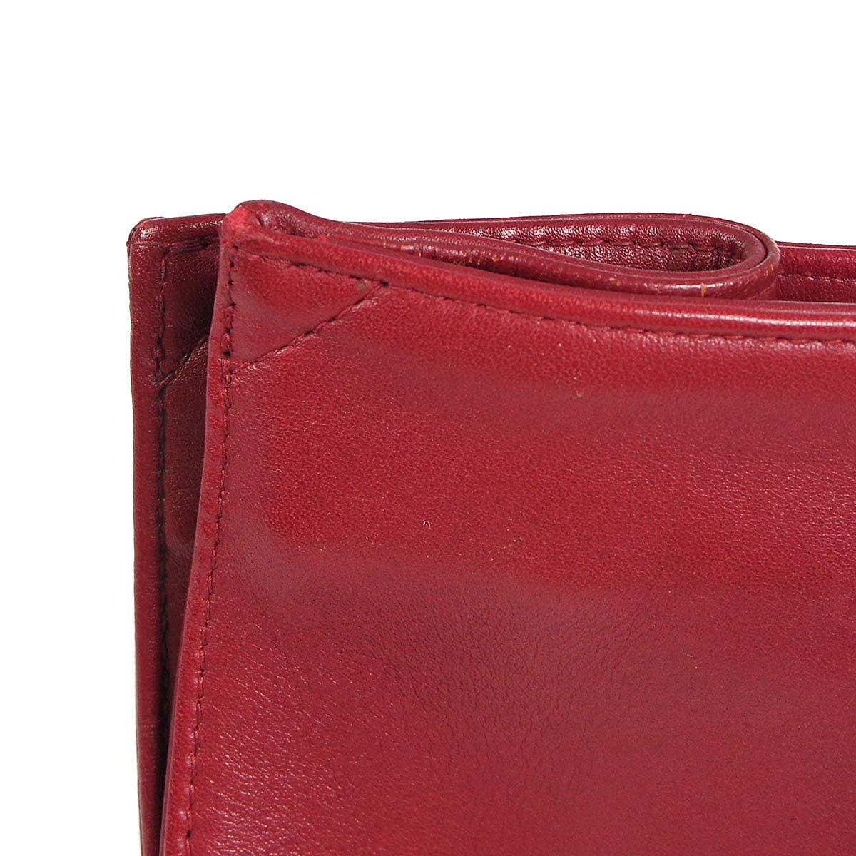 Chanel * Chain Shoulder Tote Bag Red Lambskin