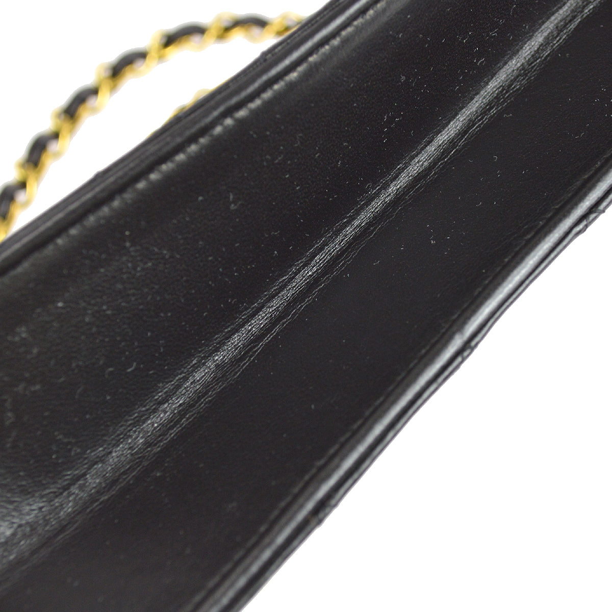 Chanel Black Lambskin Small Half Flap Shoulder Bag